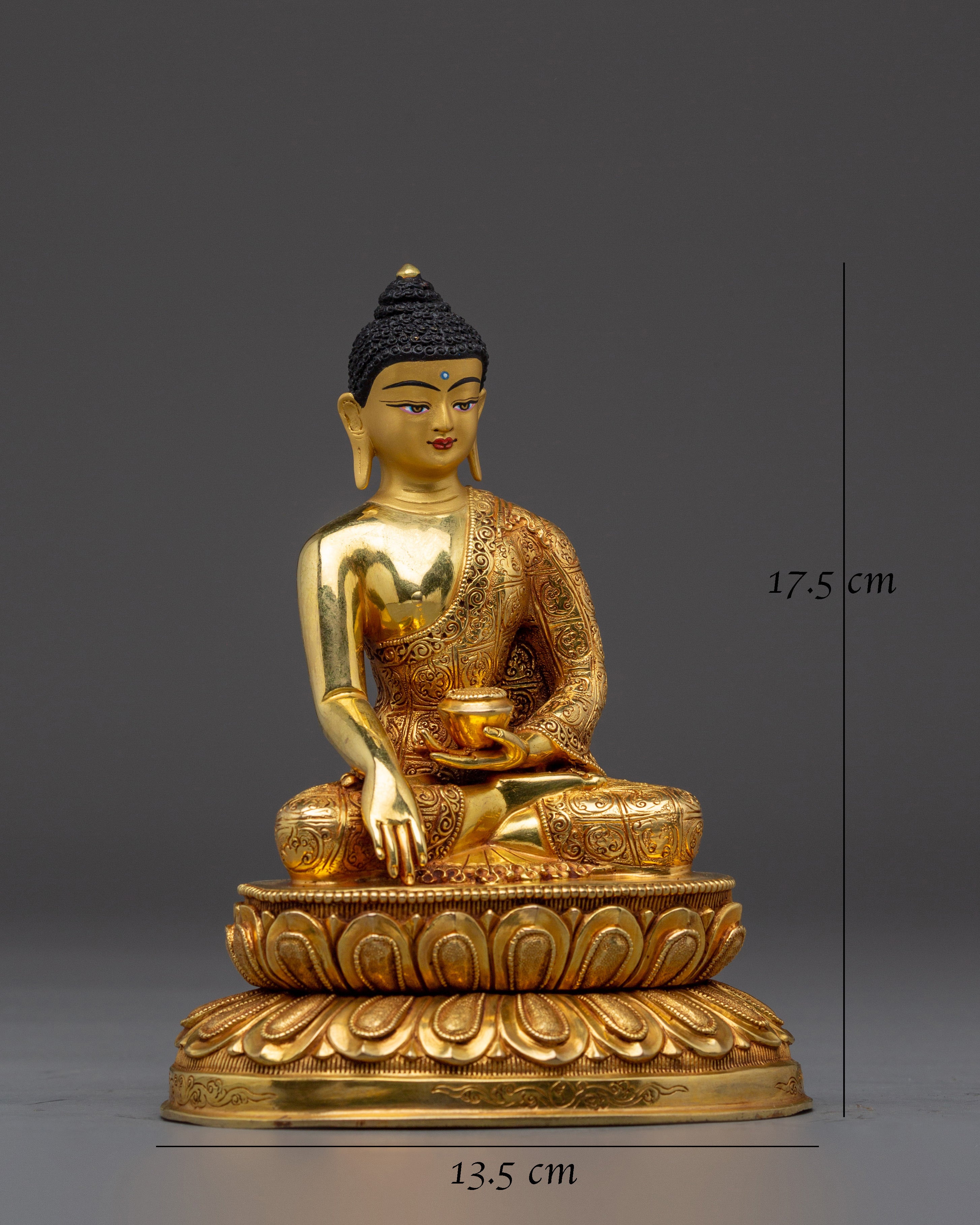 Peaceful Golden Shakyamuni Buddha Artwork