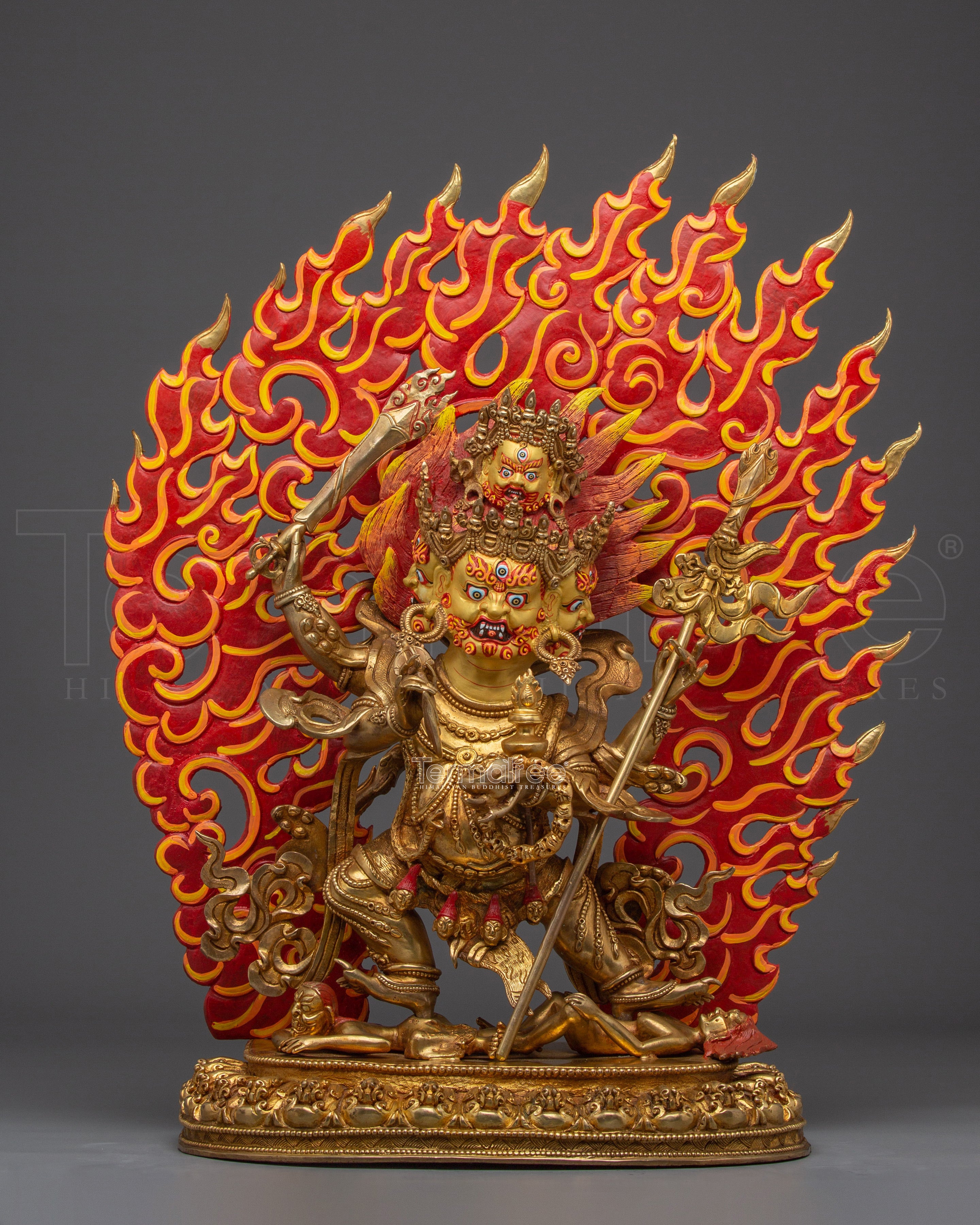 Chaturbhuja Mahakala Statue | Buddhist Guardian Deity