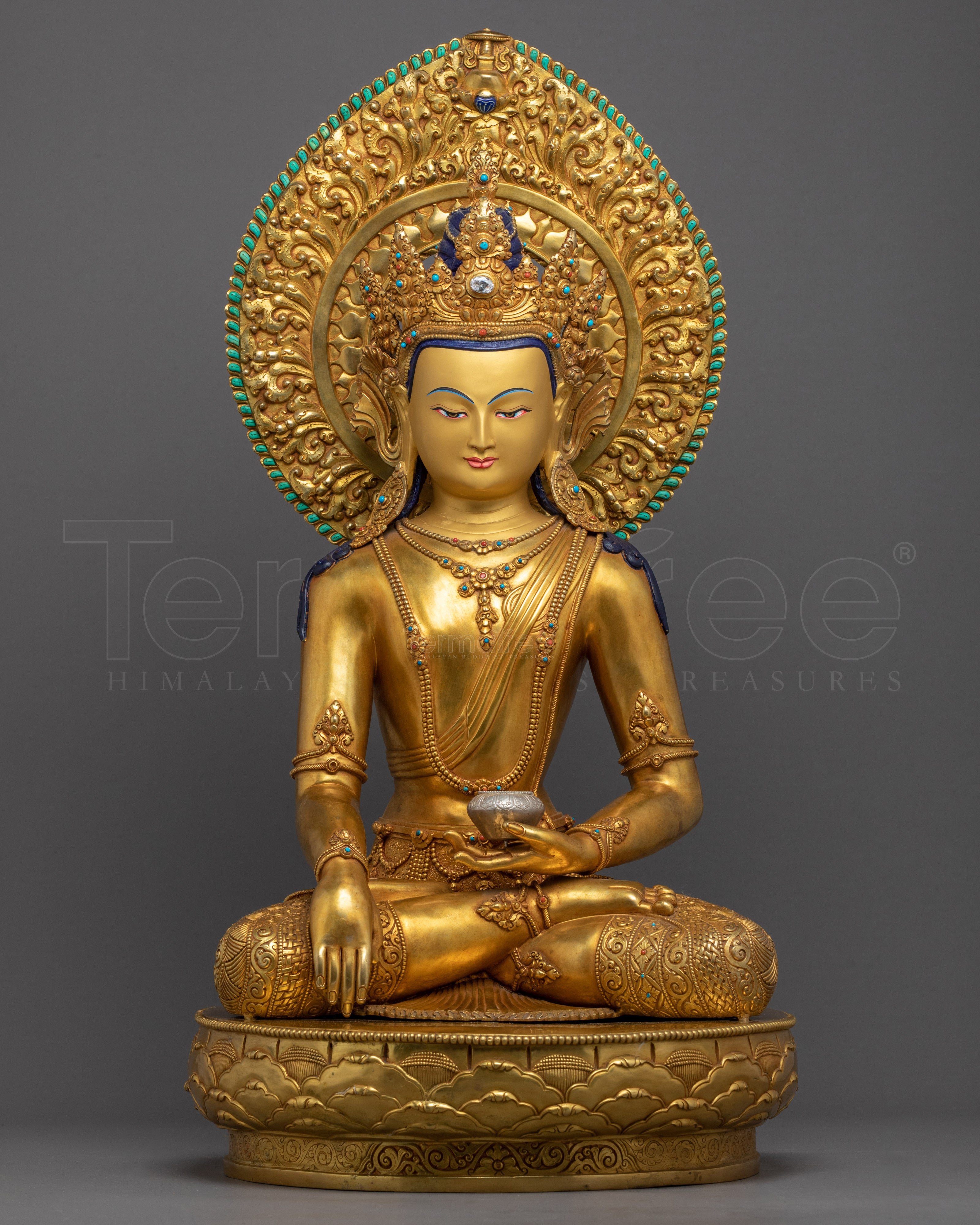 Shakyamuni Buddha Statue Art | Tibetan Art  Gold Gilded