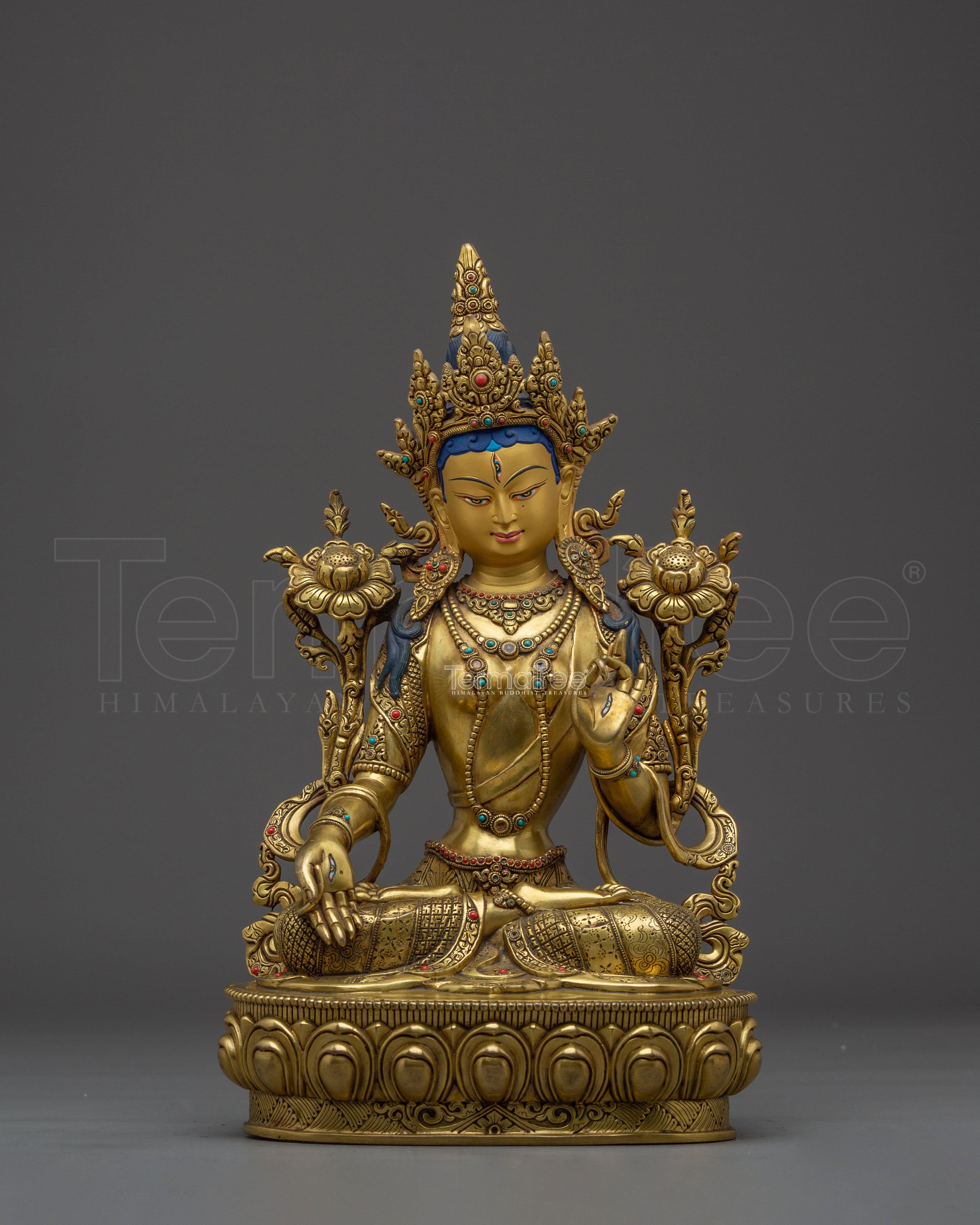 Peaceful Compassion Deity of White Tara Art | The Bodhisattva of Long Life