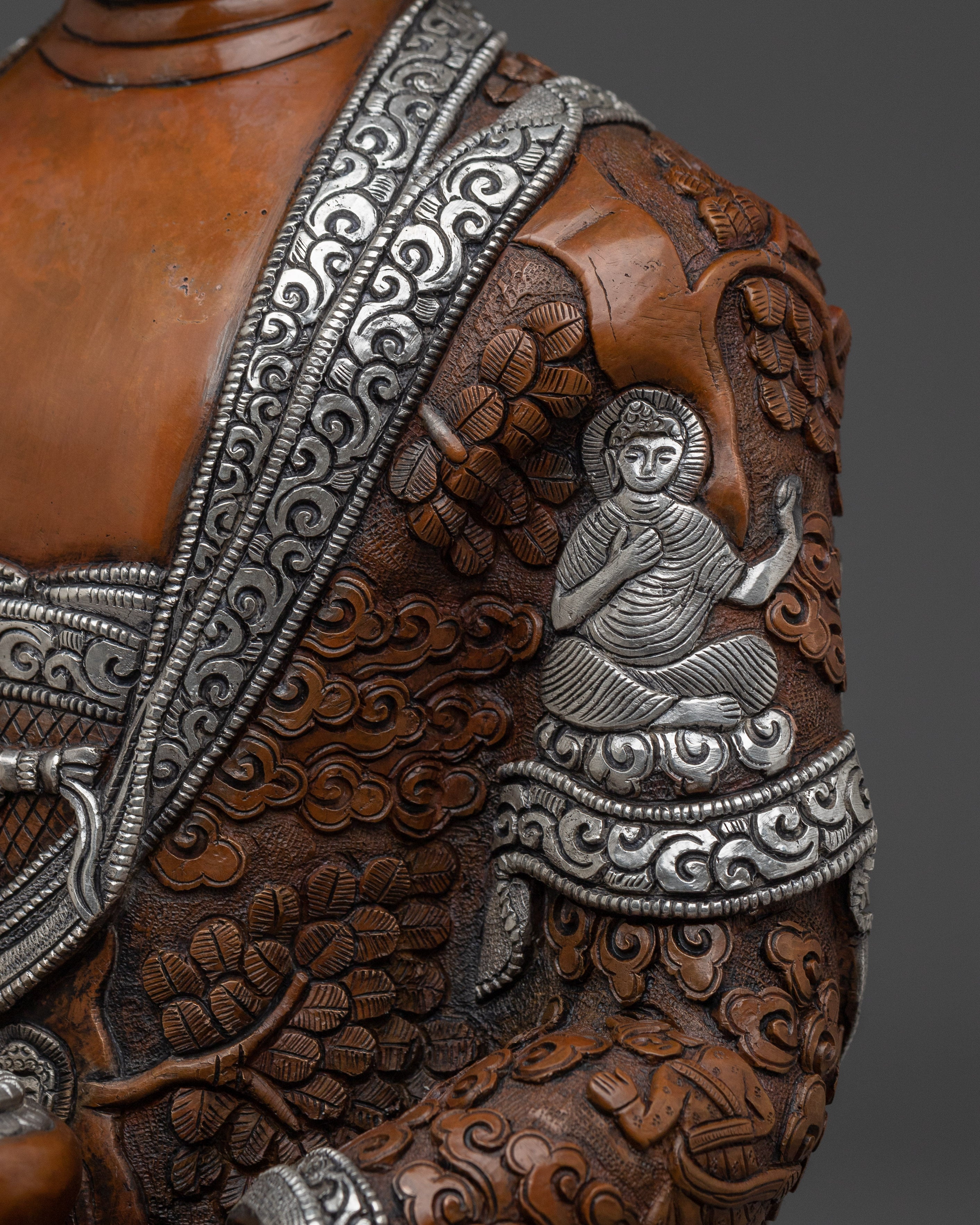 Oxidized Shakyamuni Buddha Spiritual Decor | Himalayan Handmade Statue