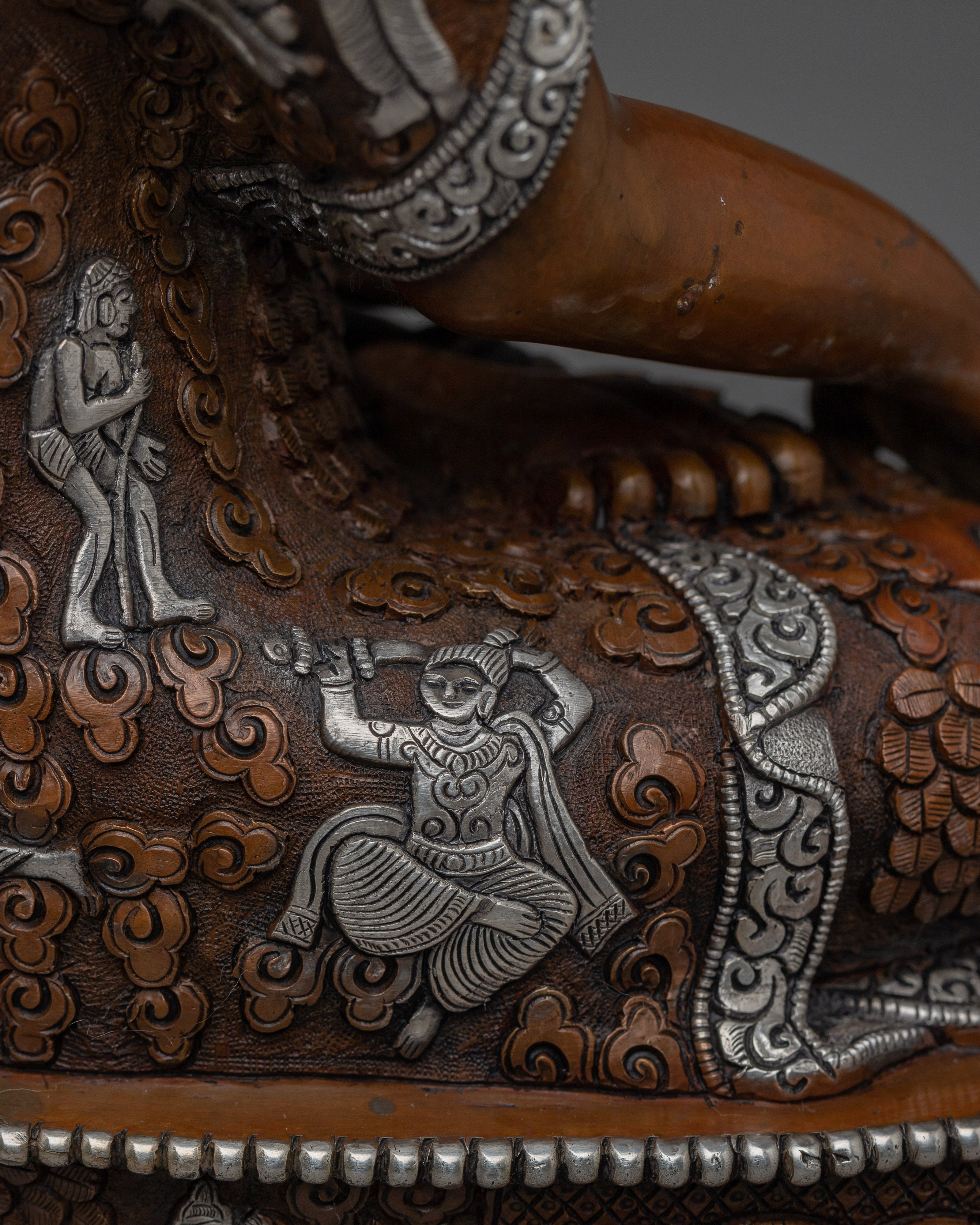 Oxidized Shakyamuni Buddha Spiritual Decor | Himalayan Handmade Statue