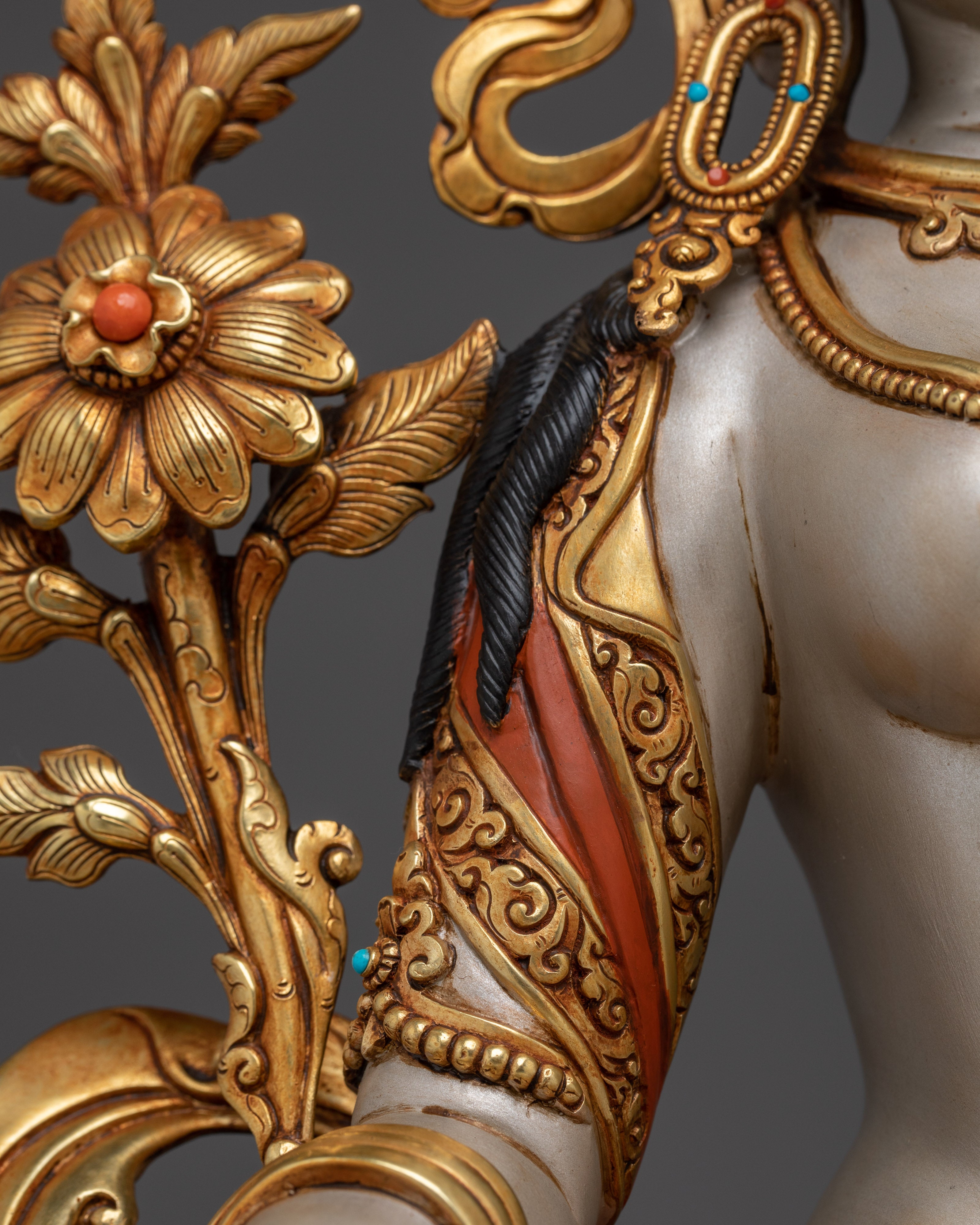 Serene Sita Tara Statue | White Tara - Tibetan Healing Deity