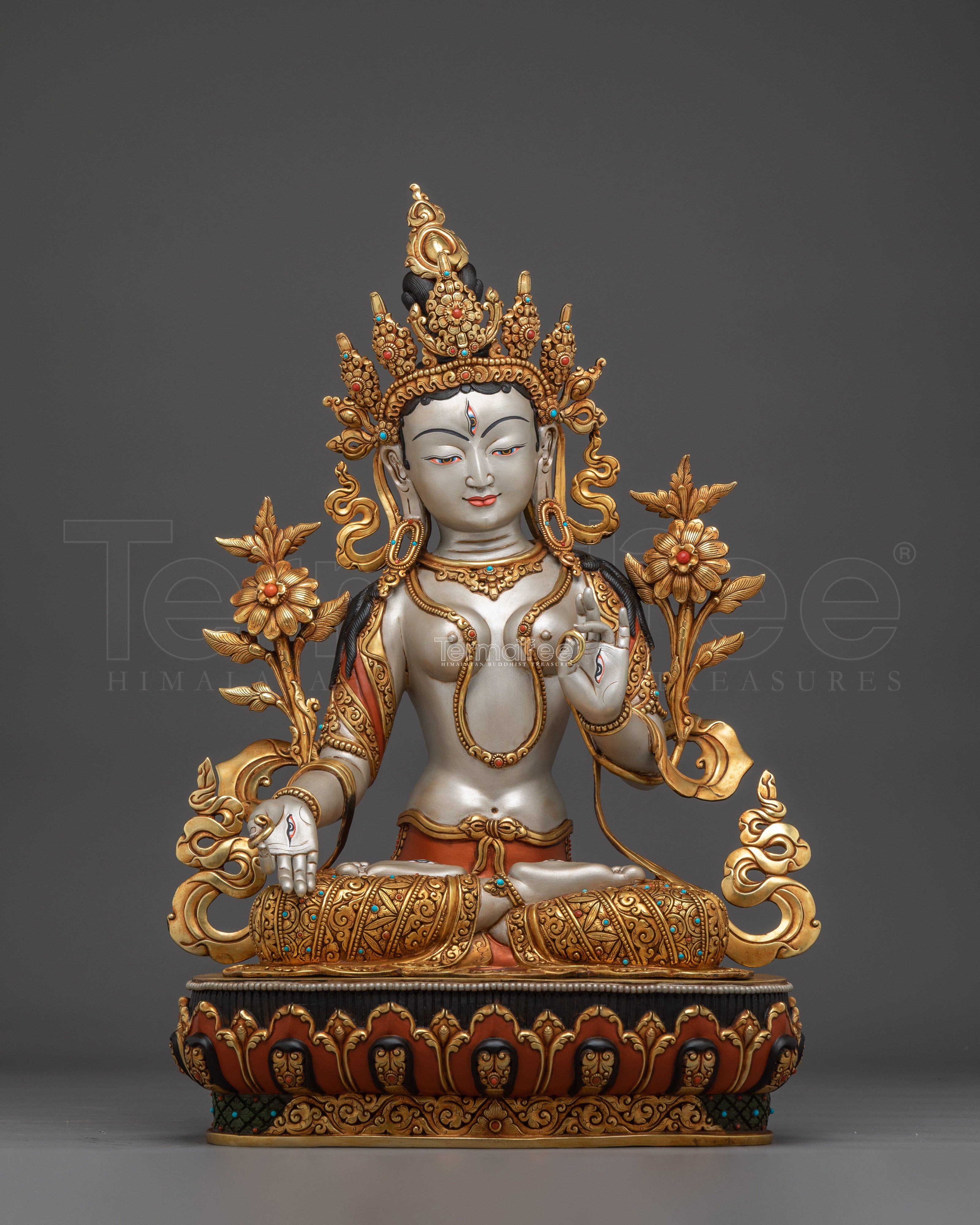 Serene Sita Tara Statue | White Tara - Tibetan Healing Deity