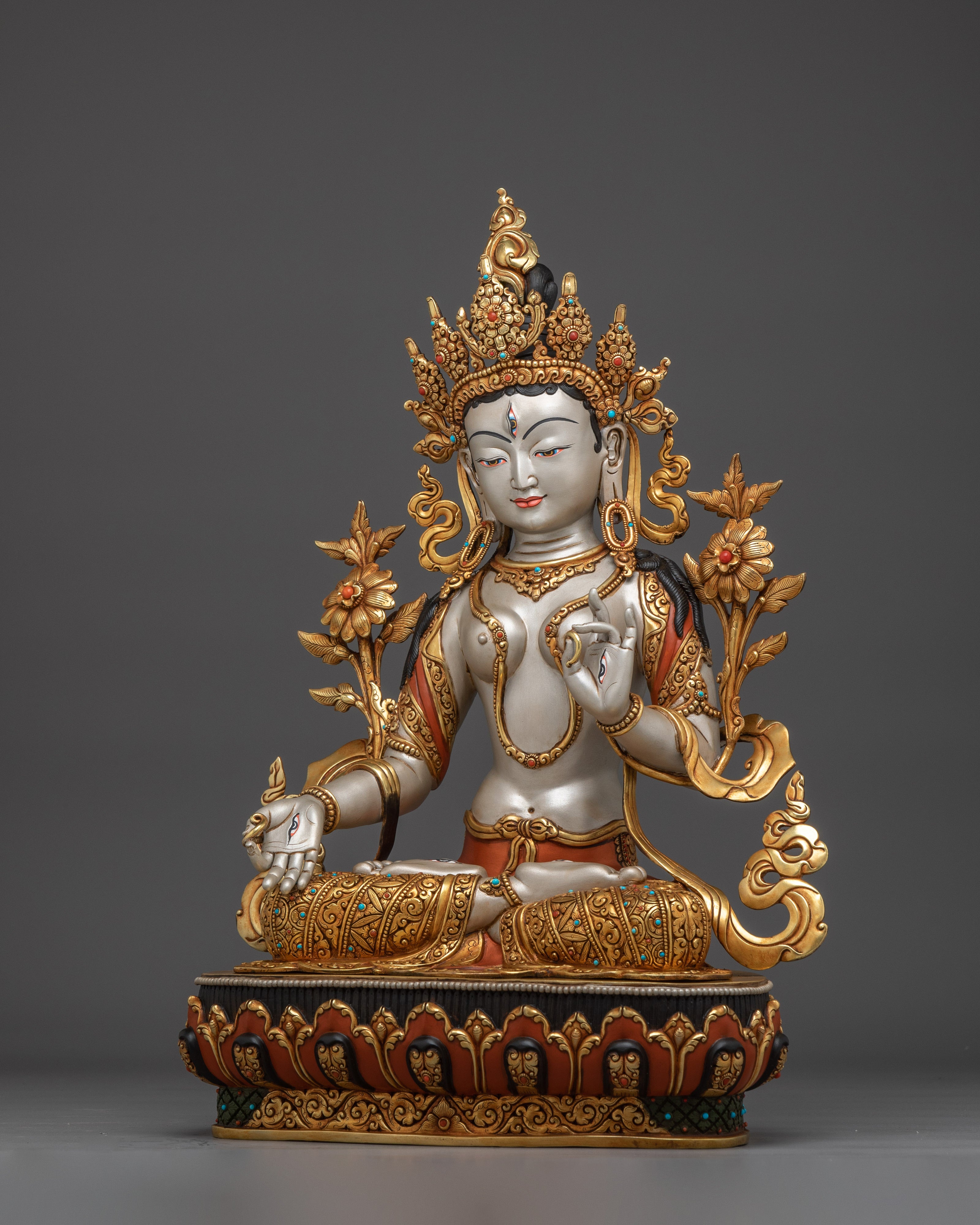 Serene Sita Tara Statue | White Tara - Tibetan Healing Deity