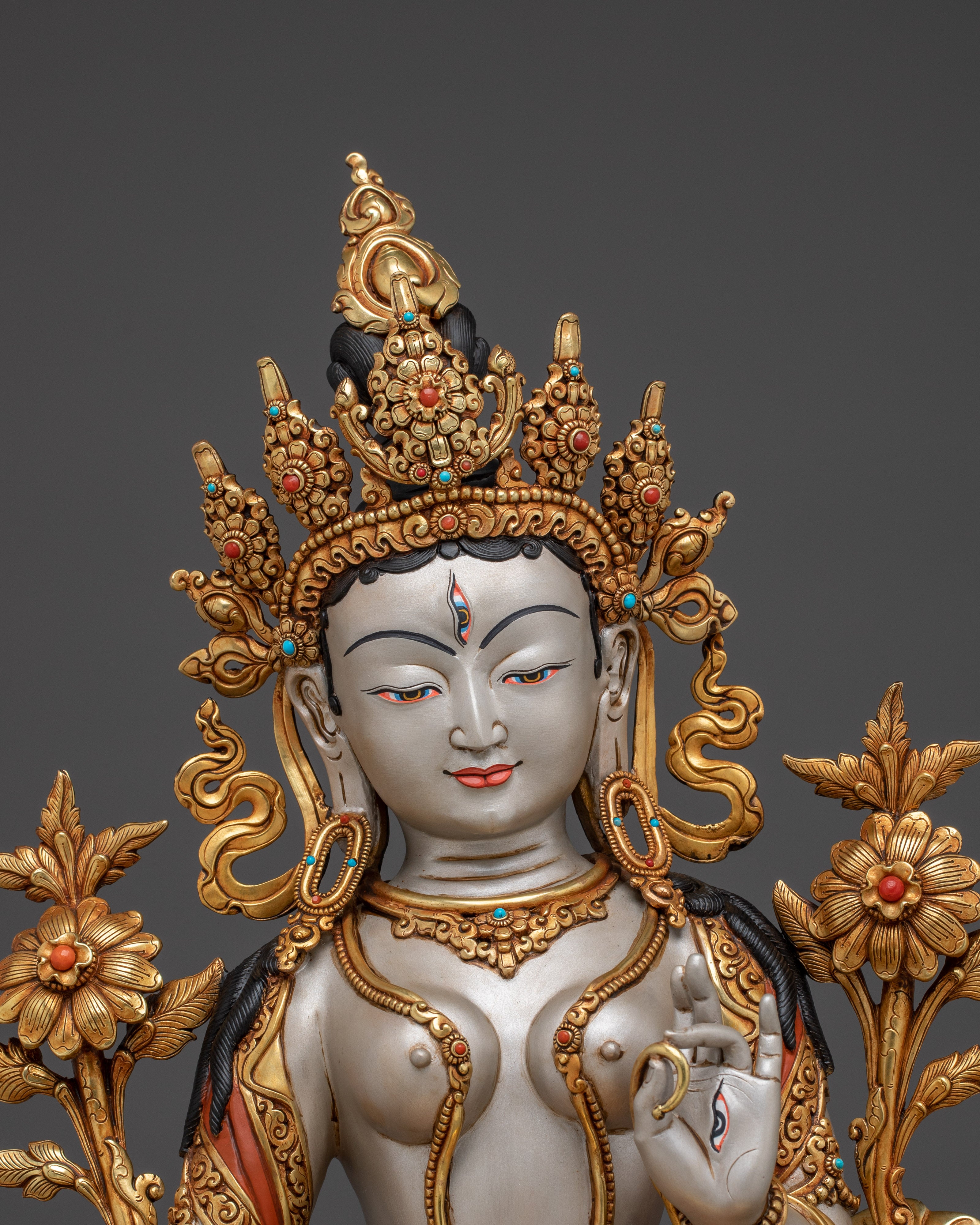 Serene Sita Tara Statue | White Tara - Tibetan Healing Deity