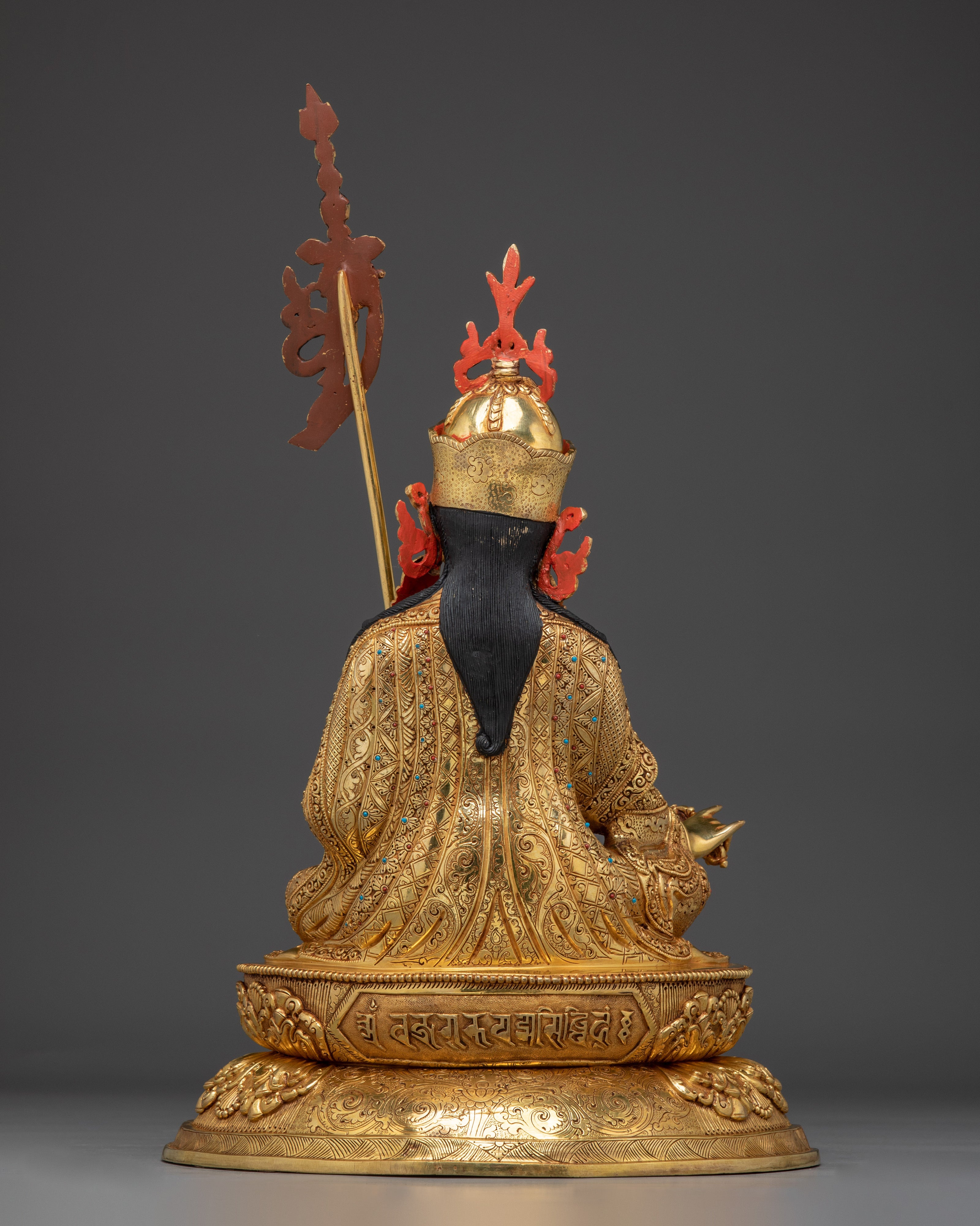 Guru Rinpoche with Khatvanga Trident Statue | Padmasambhava Artwork