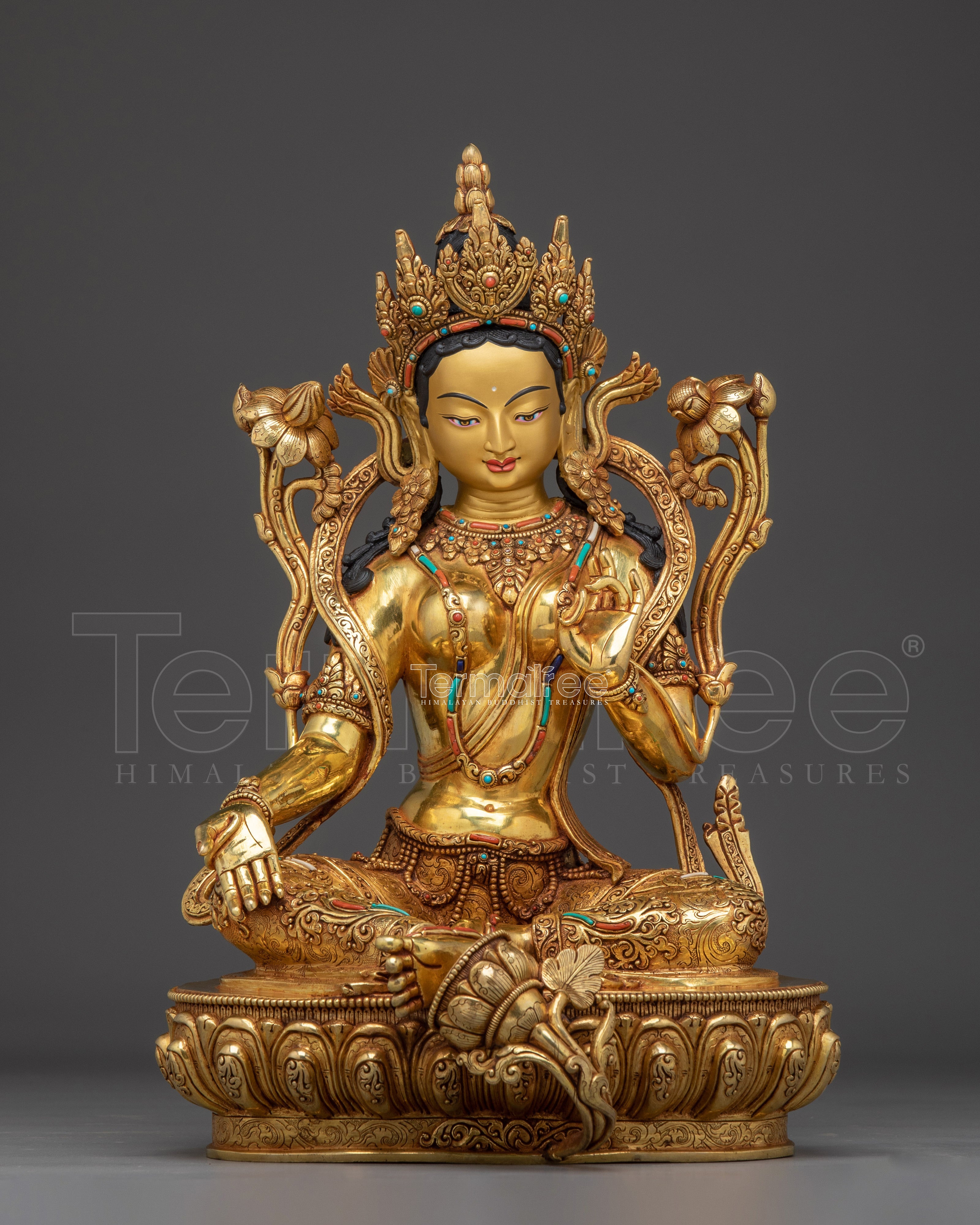 Radiant Green Tara Spiritual Statue | Mother of All Buddhas