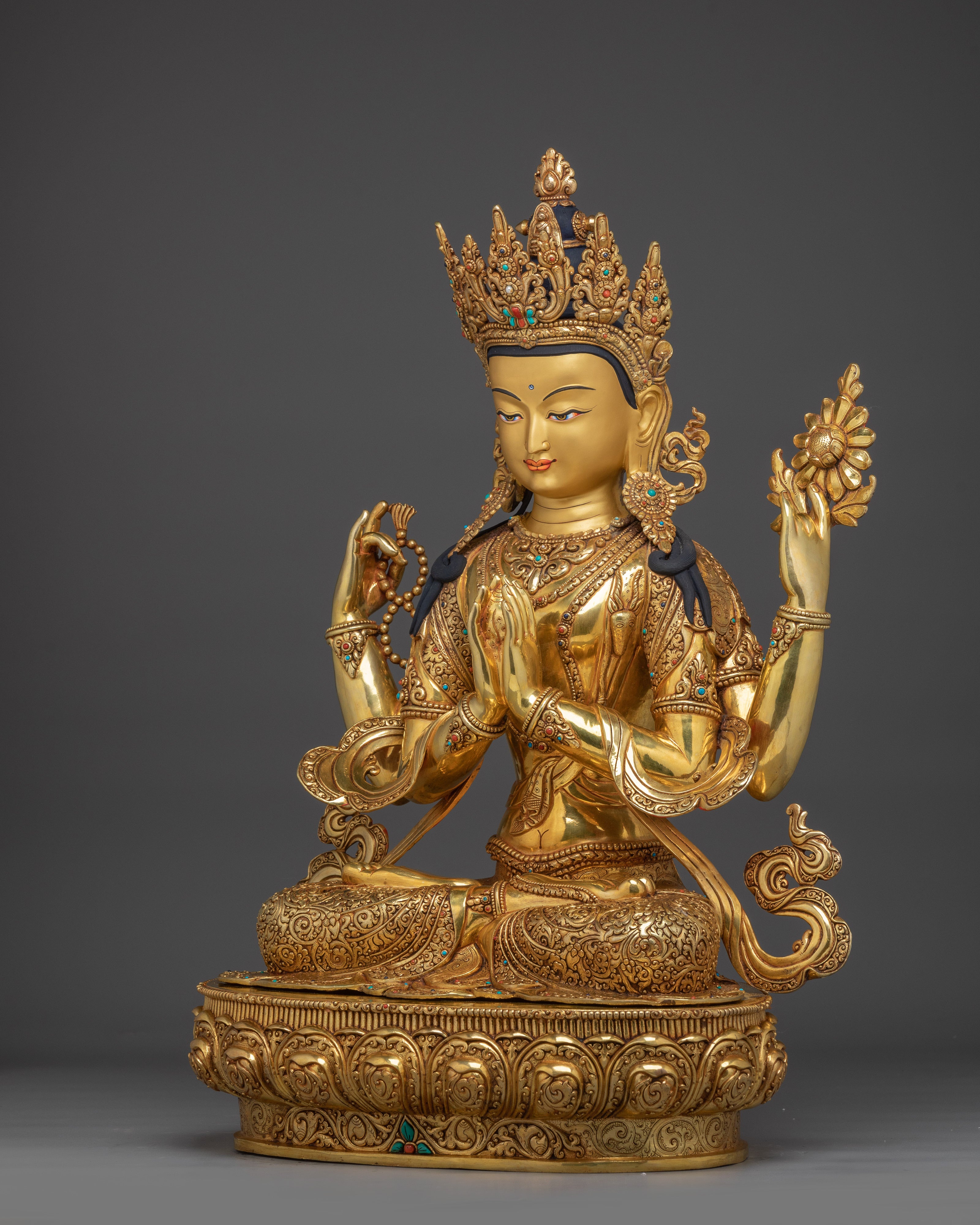 Protector of Tibetan Chenrezig Statue | Compassionate Deity