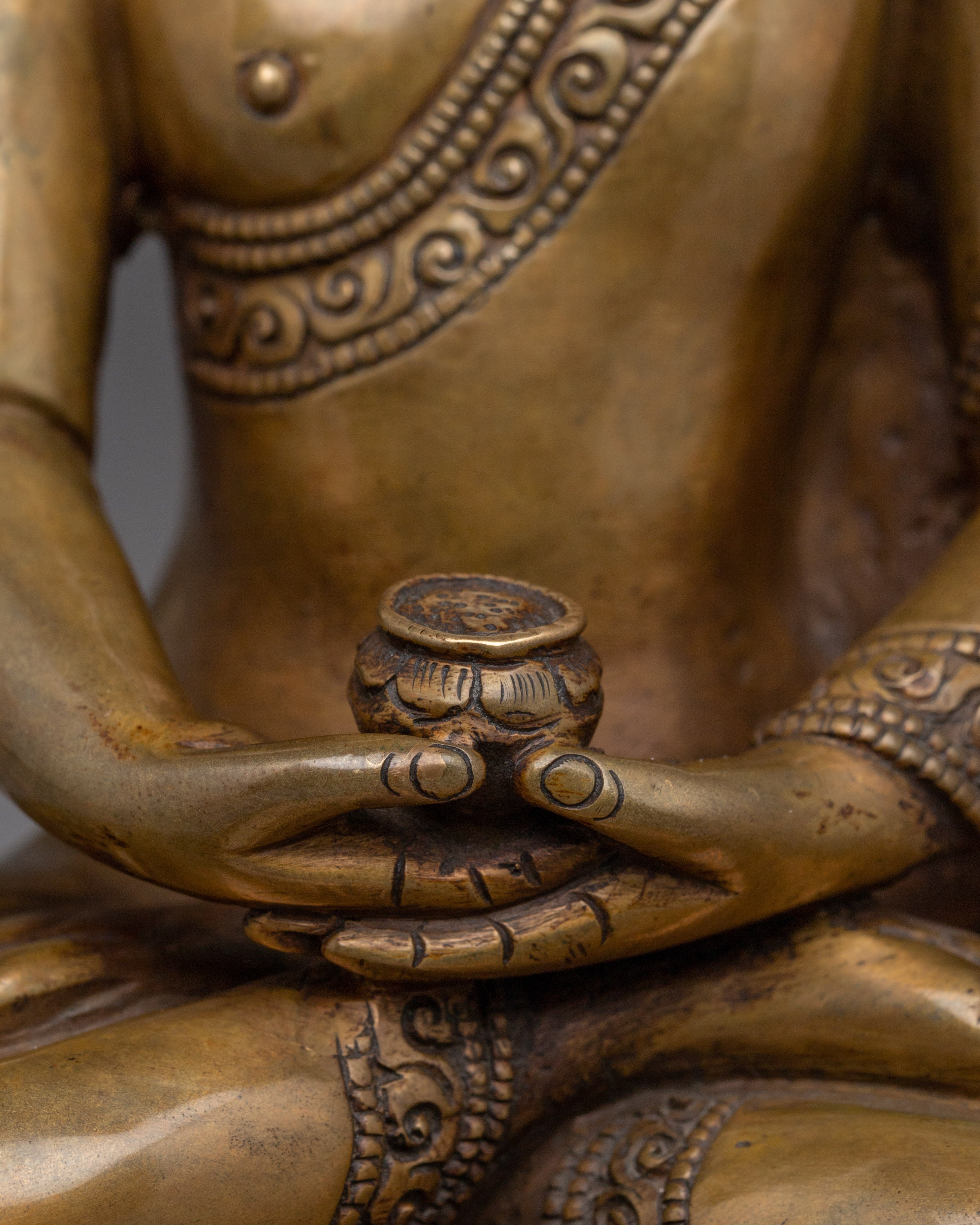 Amitabha Copper Decor Statue | Dharmakara - 48 Great Vows Buddha