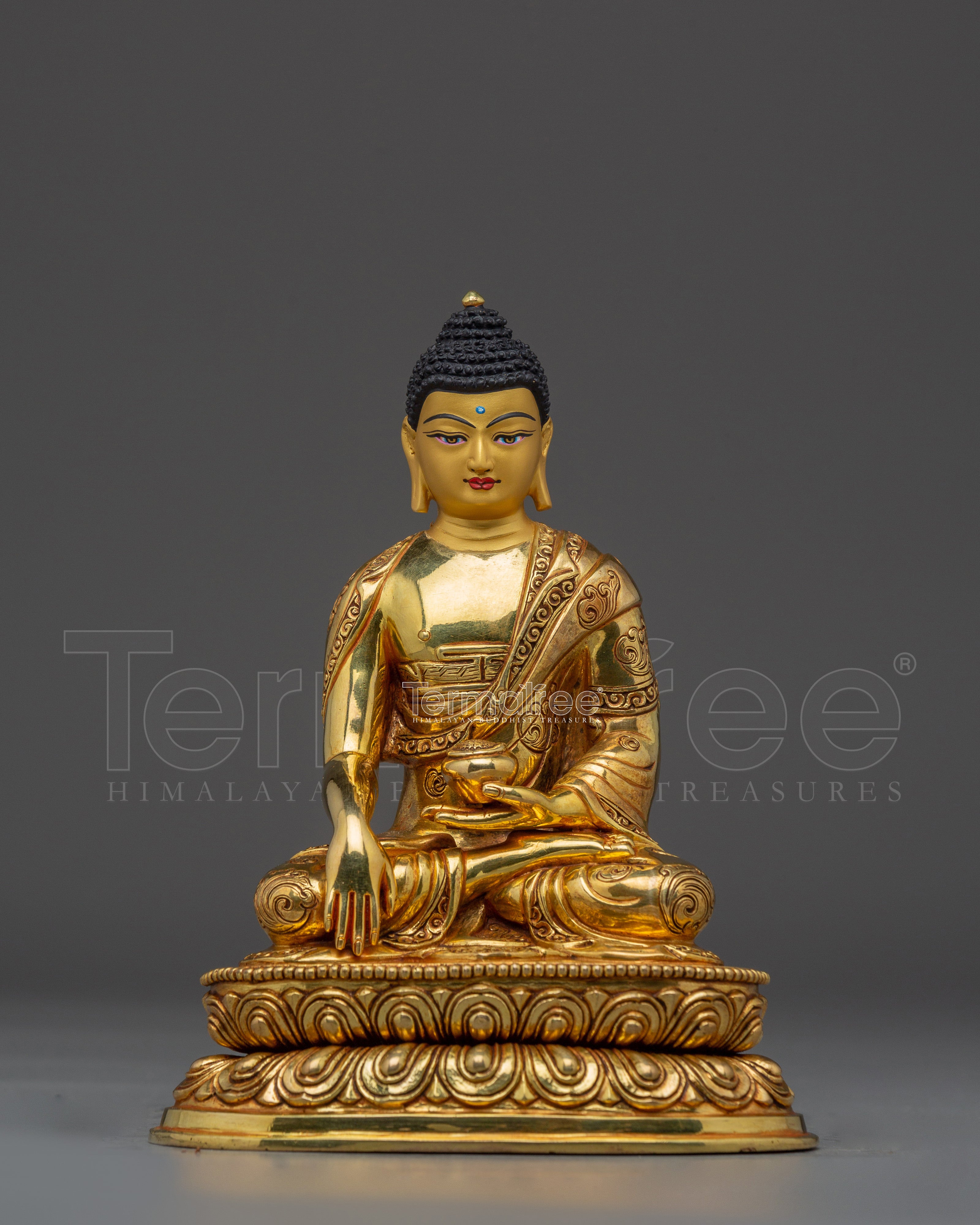 Historical Gautama Buddha Artwork | Golden Shakyamuni Buddha Statue