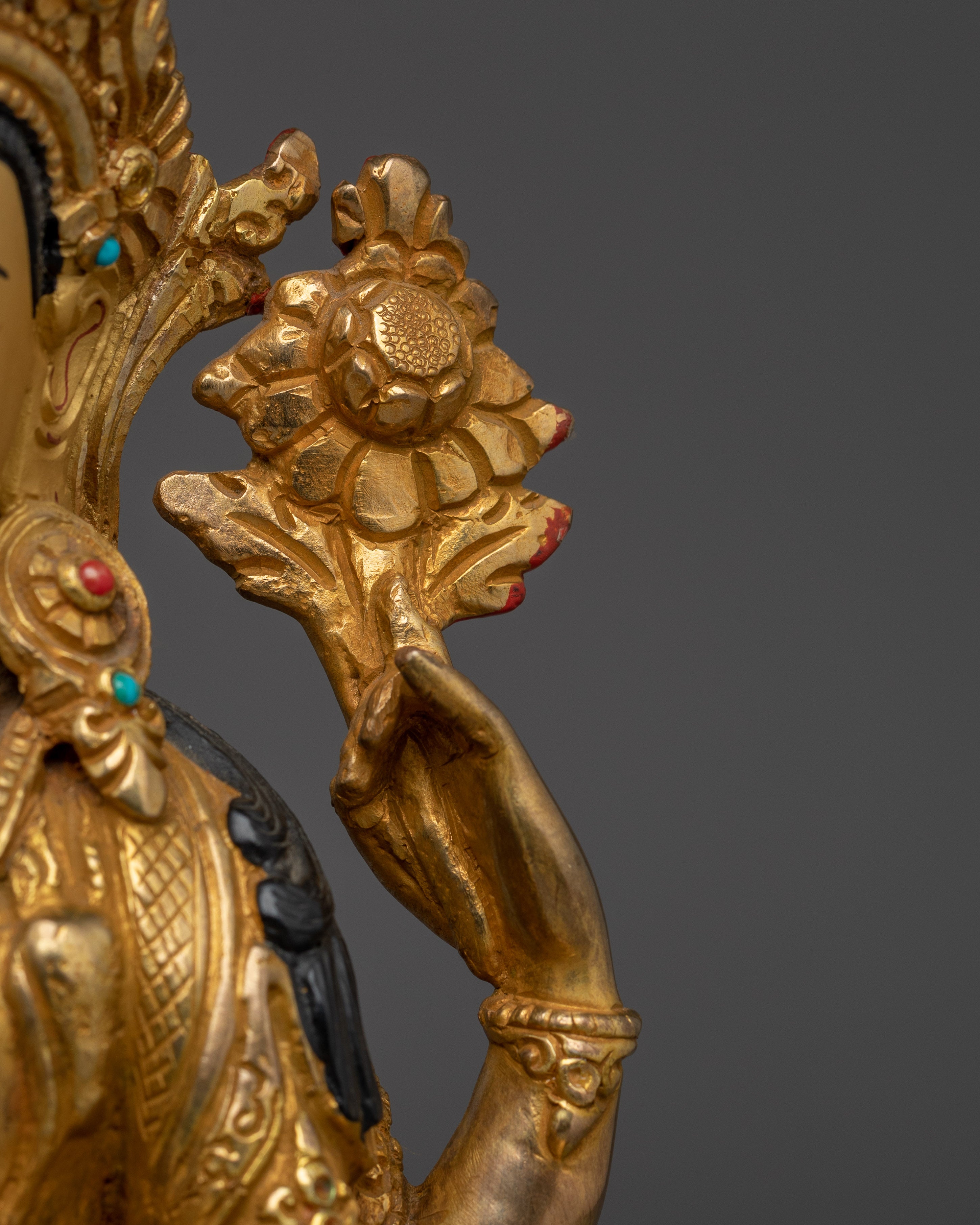 Compassion Bodhisattva Chenrezig Handmade Statue | Avalokiteshvara Artwork