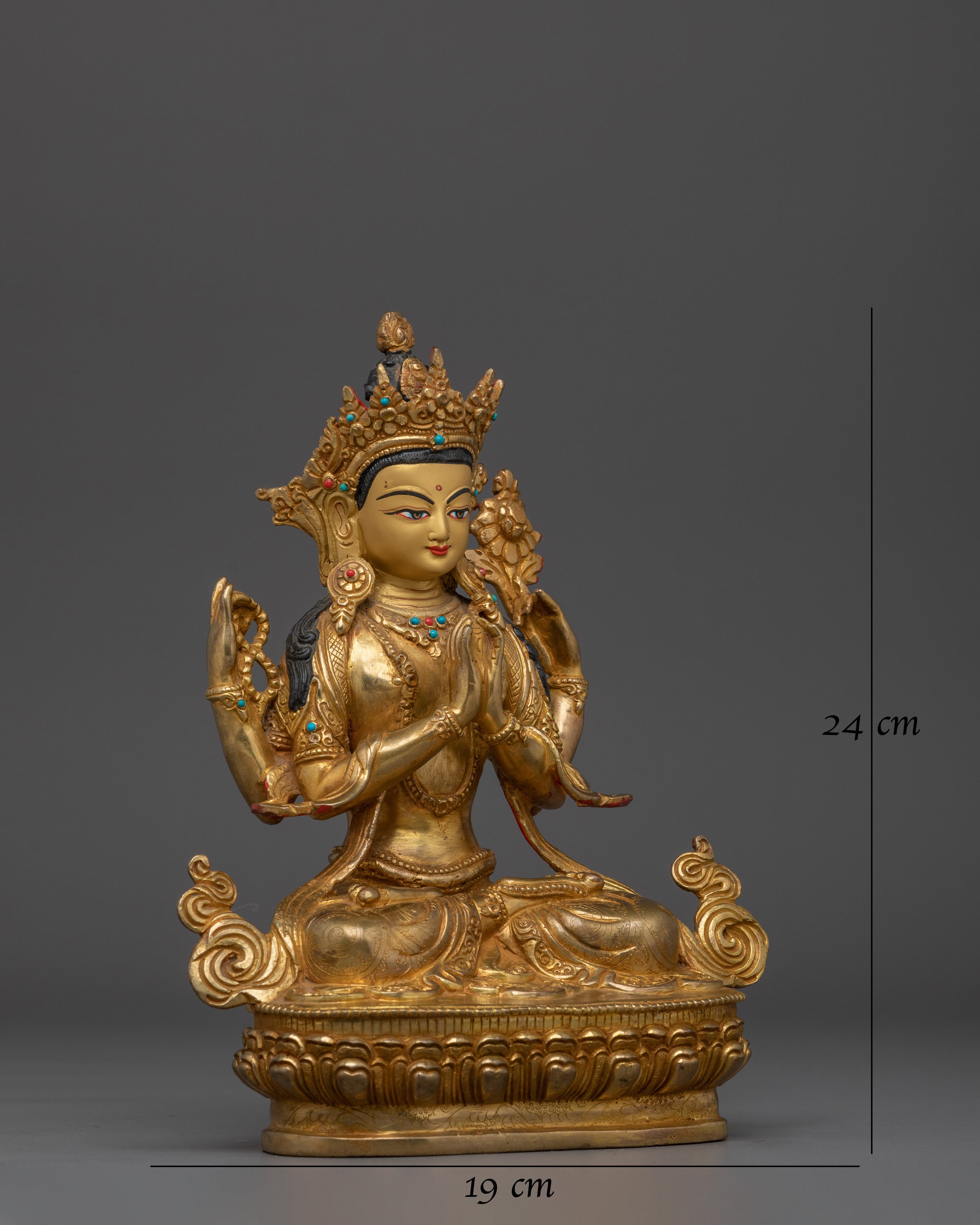 Compassion Bodhisattva Chenrezig Handmade Statue
