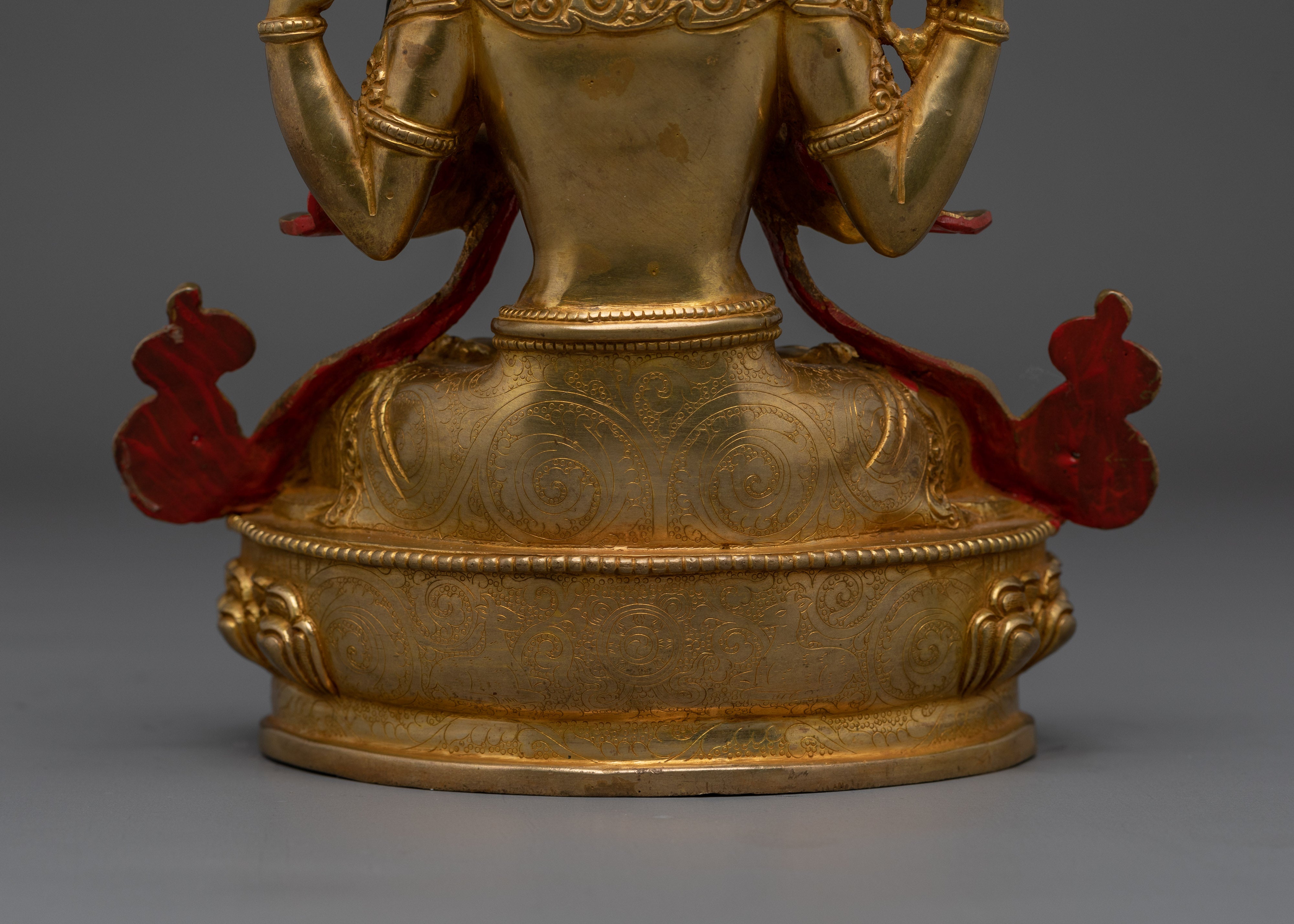 Compassion Bodhisattva Chenrezig Handmade Statue | Avalokiteshvara Artwork