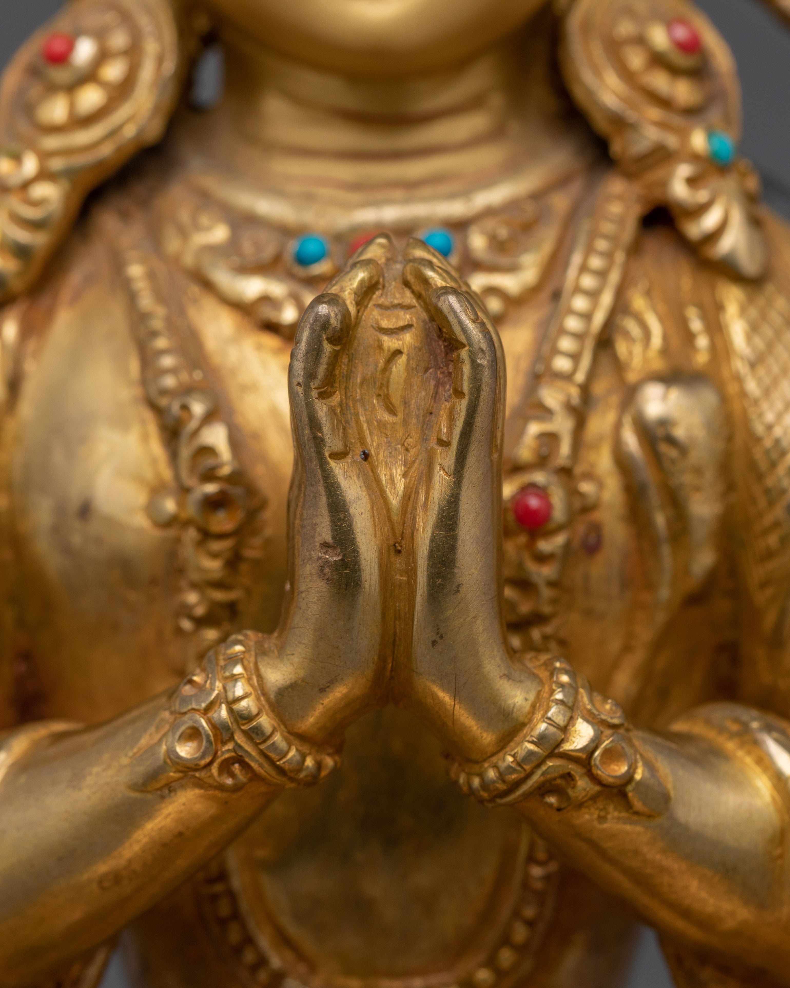 Compassion Bodhisattva Chenrezig Handmade Statue | Avalokiteshvara Artwork