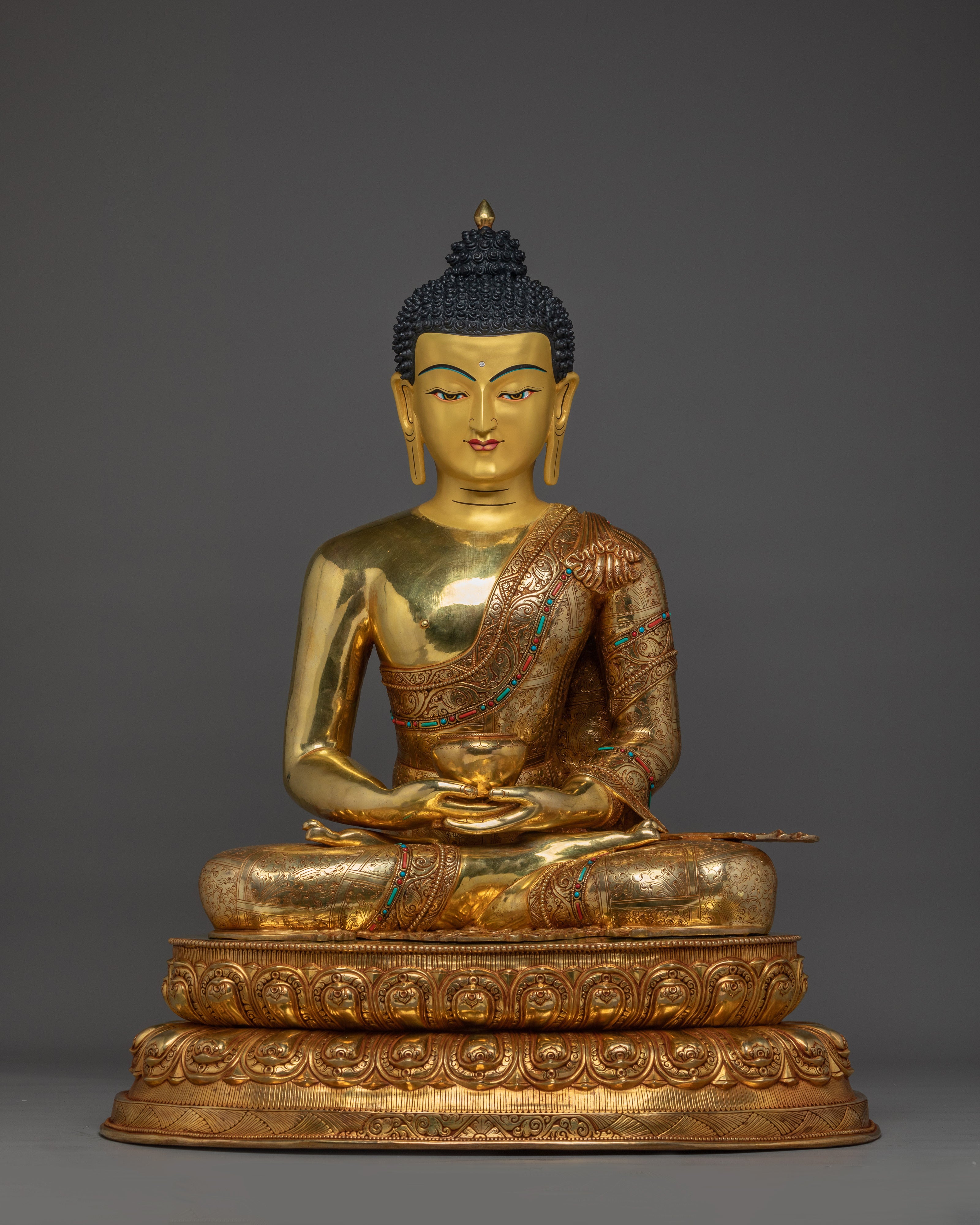Buddhist Golden Three Buddha Set | Buddha Trinity Artwork