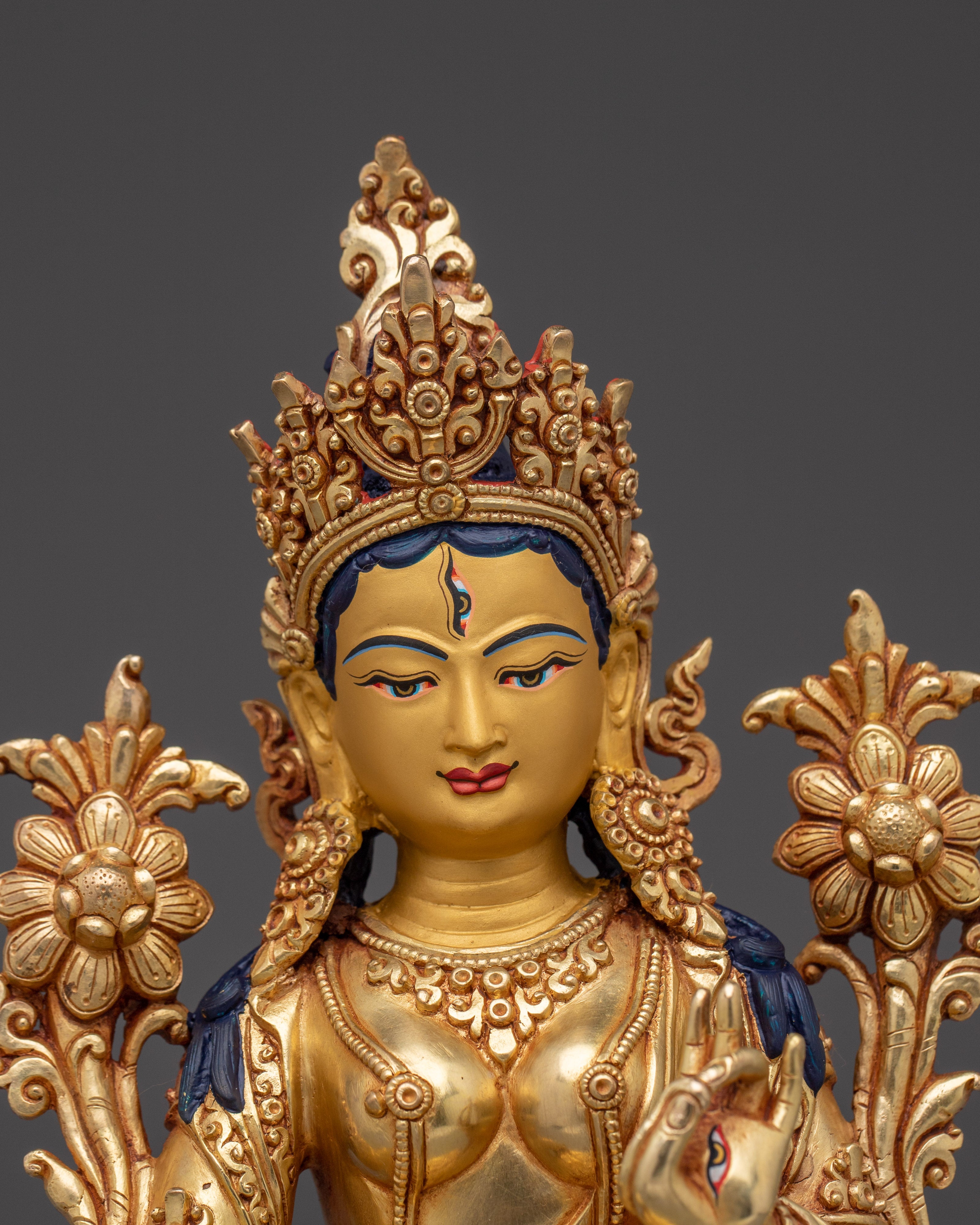 Tibetan Revered Deity White Tara | Buddhist Healing Goddess Artwork