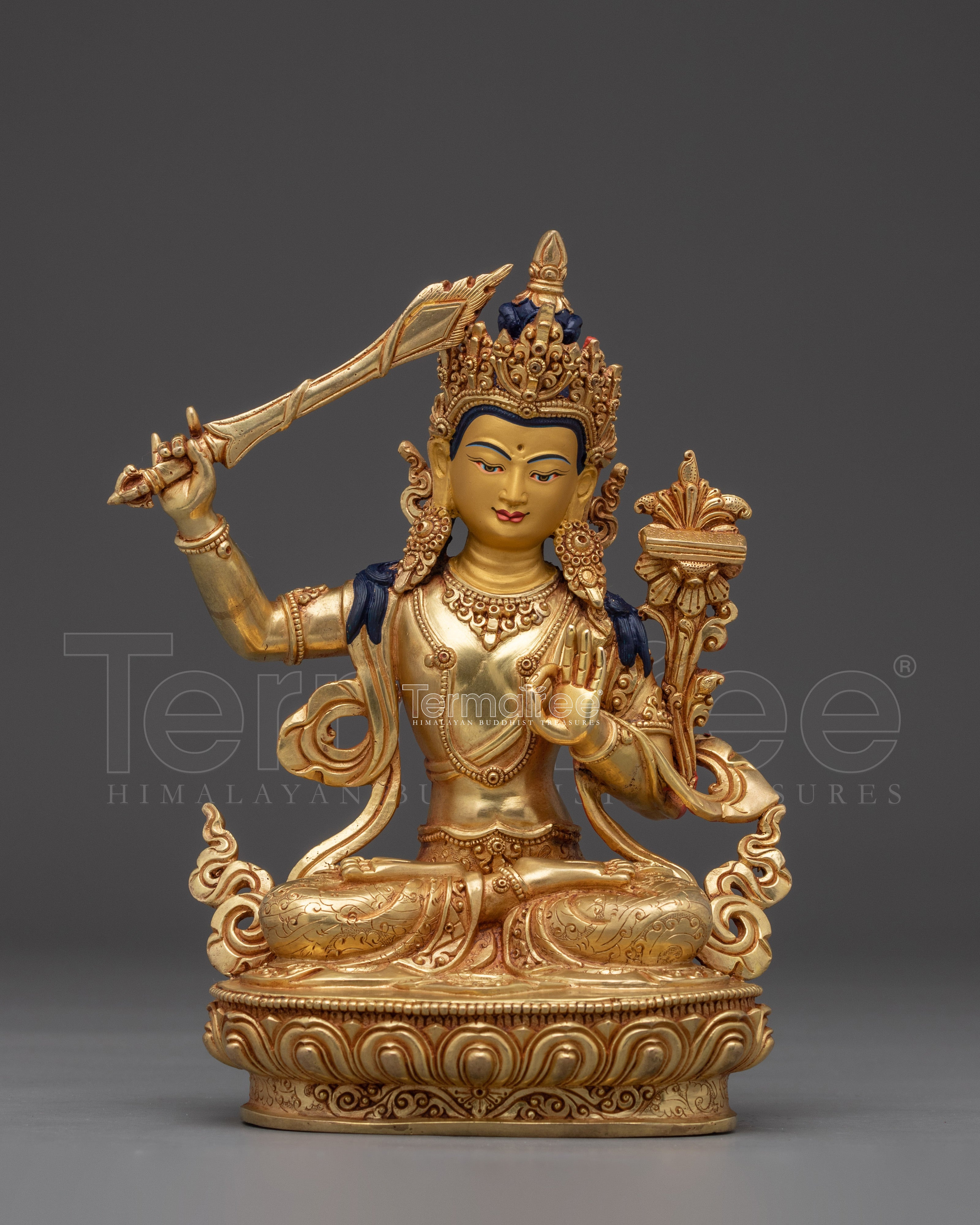 Wisdom Bodhisattva Manjushri Figurine | Tibetan Buddhism Art