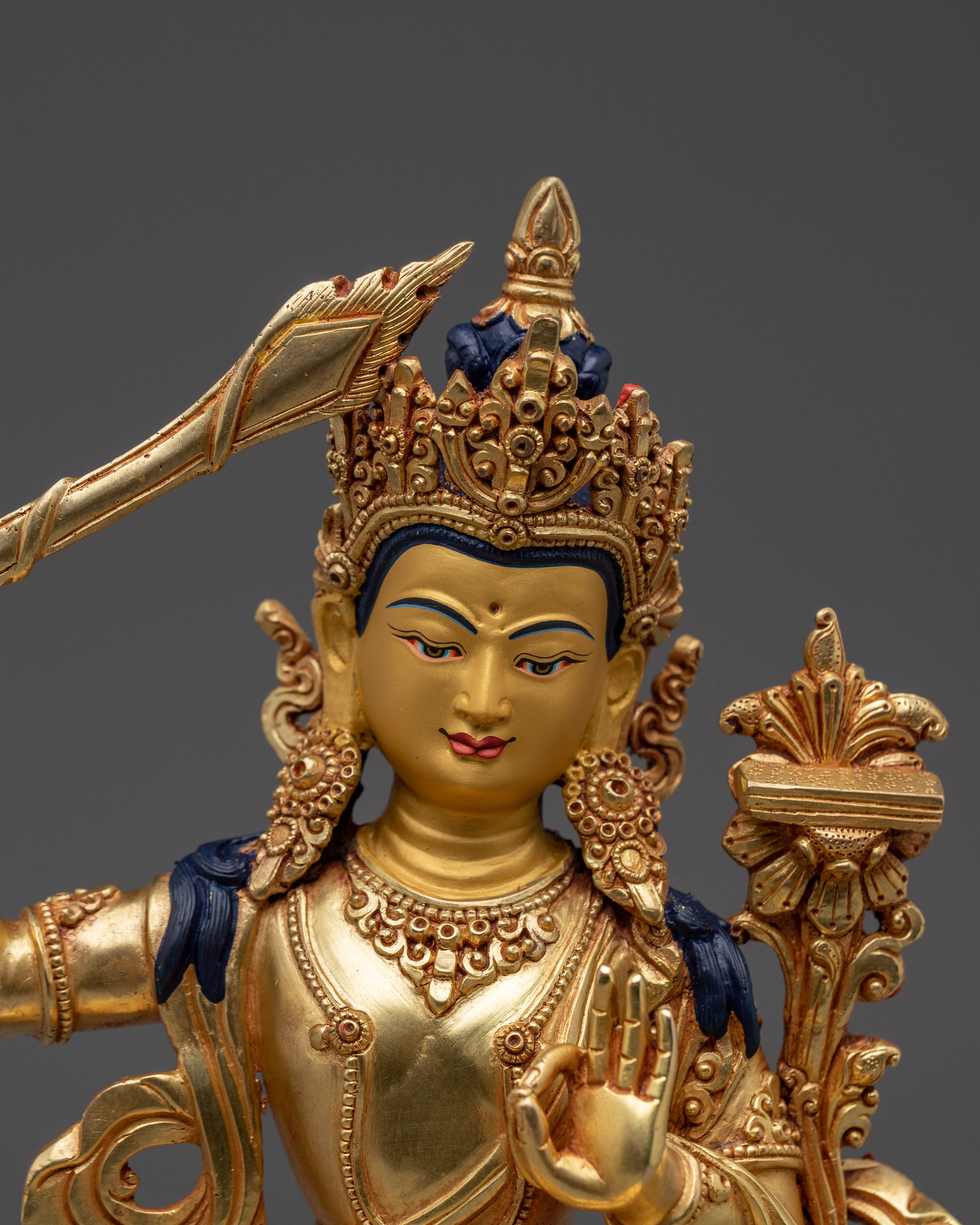 Wisdom Bodhisattva Manjushri Figurine | Tibetan Buddhism Art