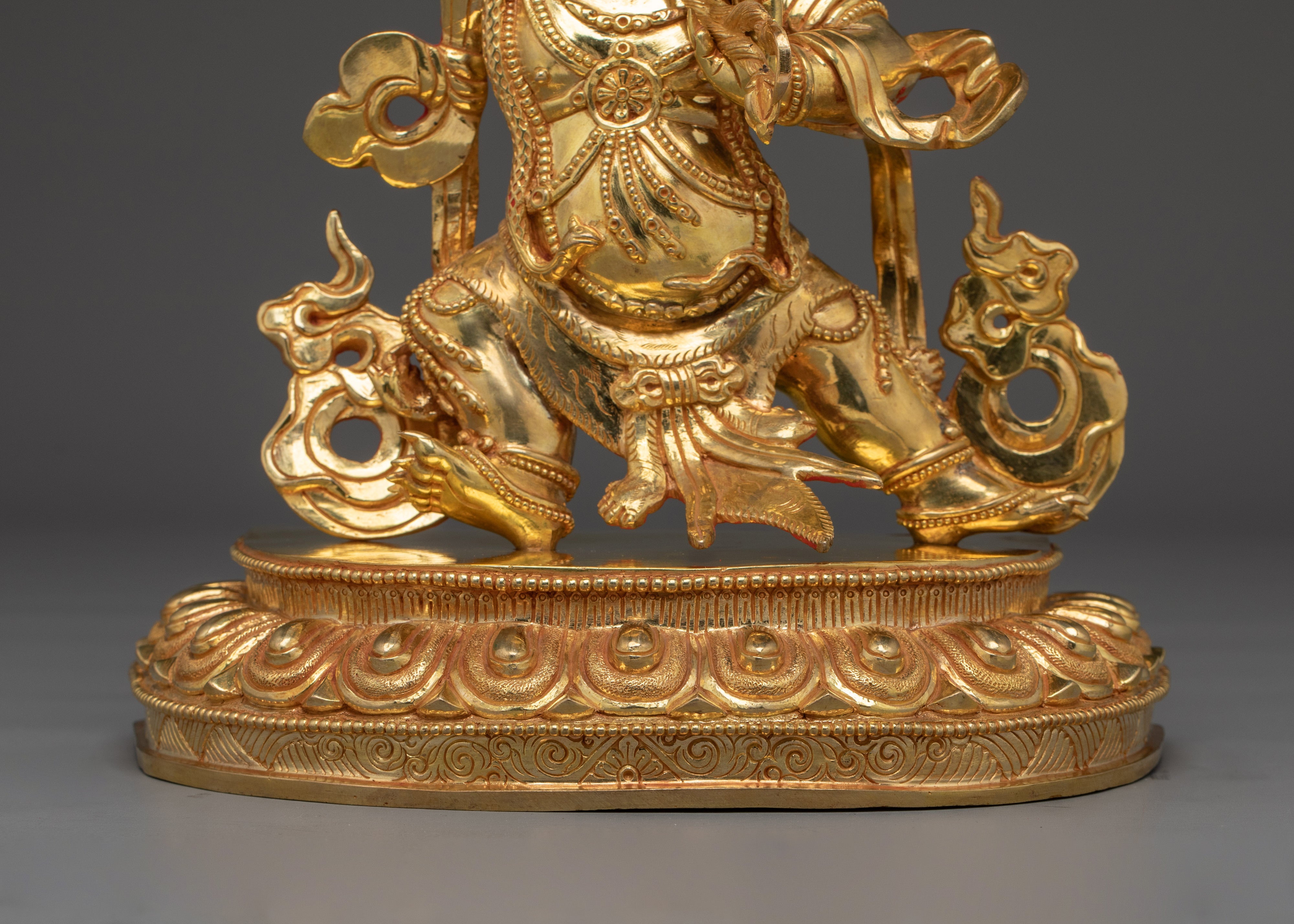 24K Gold Gilded Vajrapani Statue | Meditation & Shrine Decor