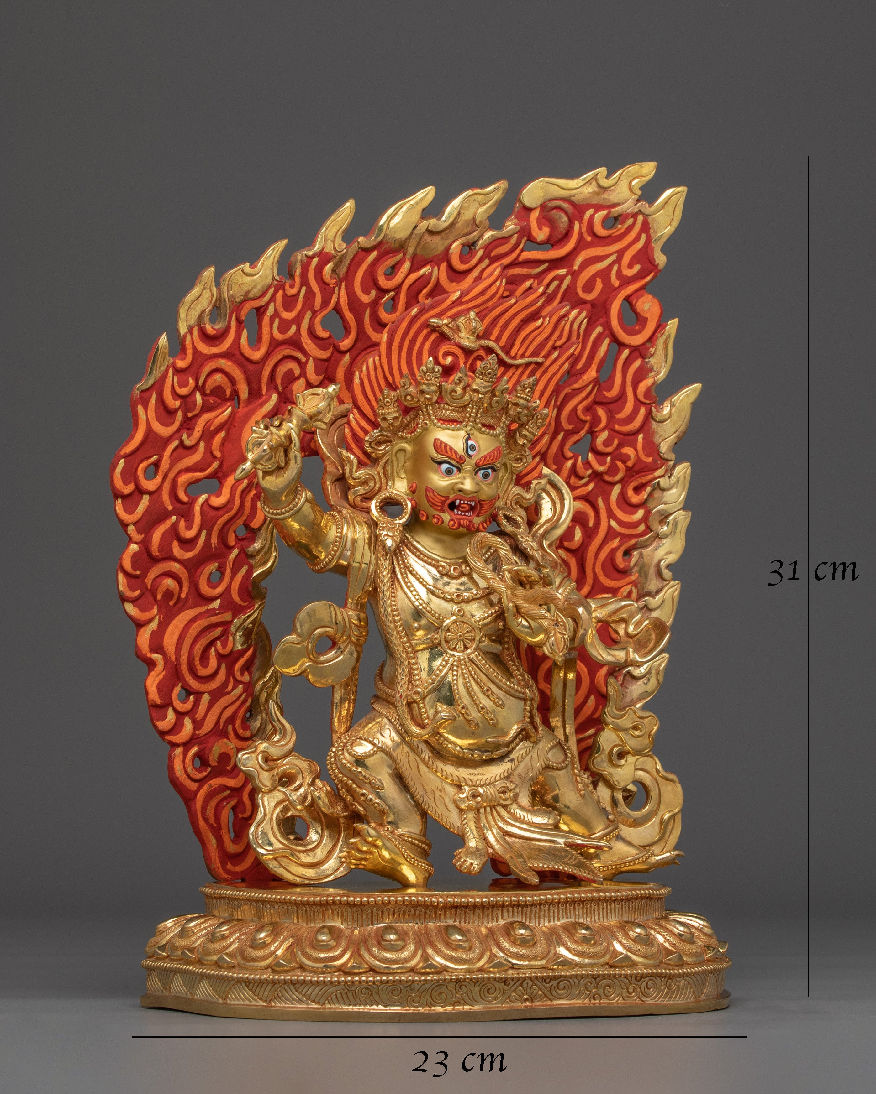 24K Gold Gilded Vajrapani Statue