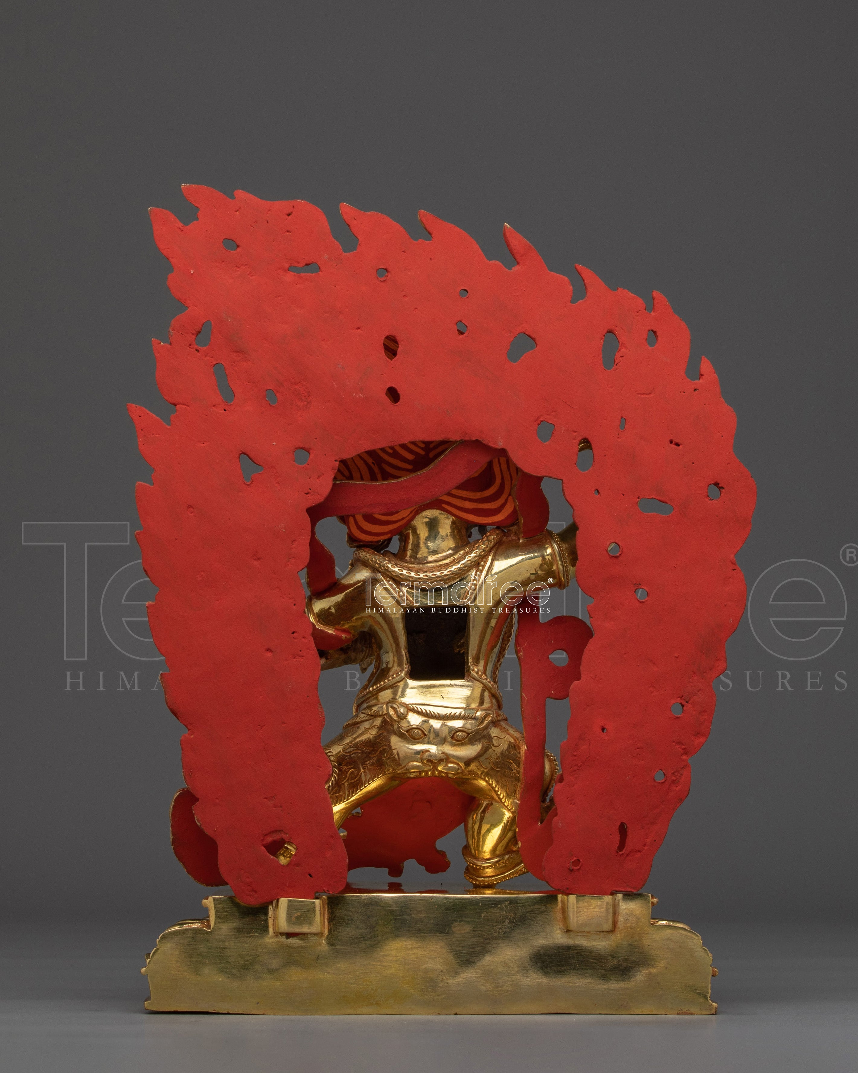 24K Gold Gilded Vajrapani Statue | Meditation & Shrine Decor
