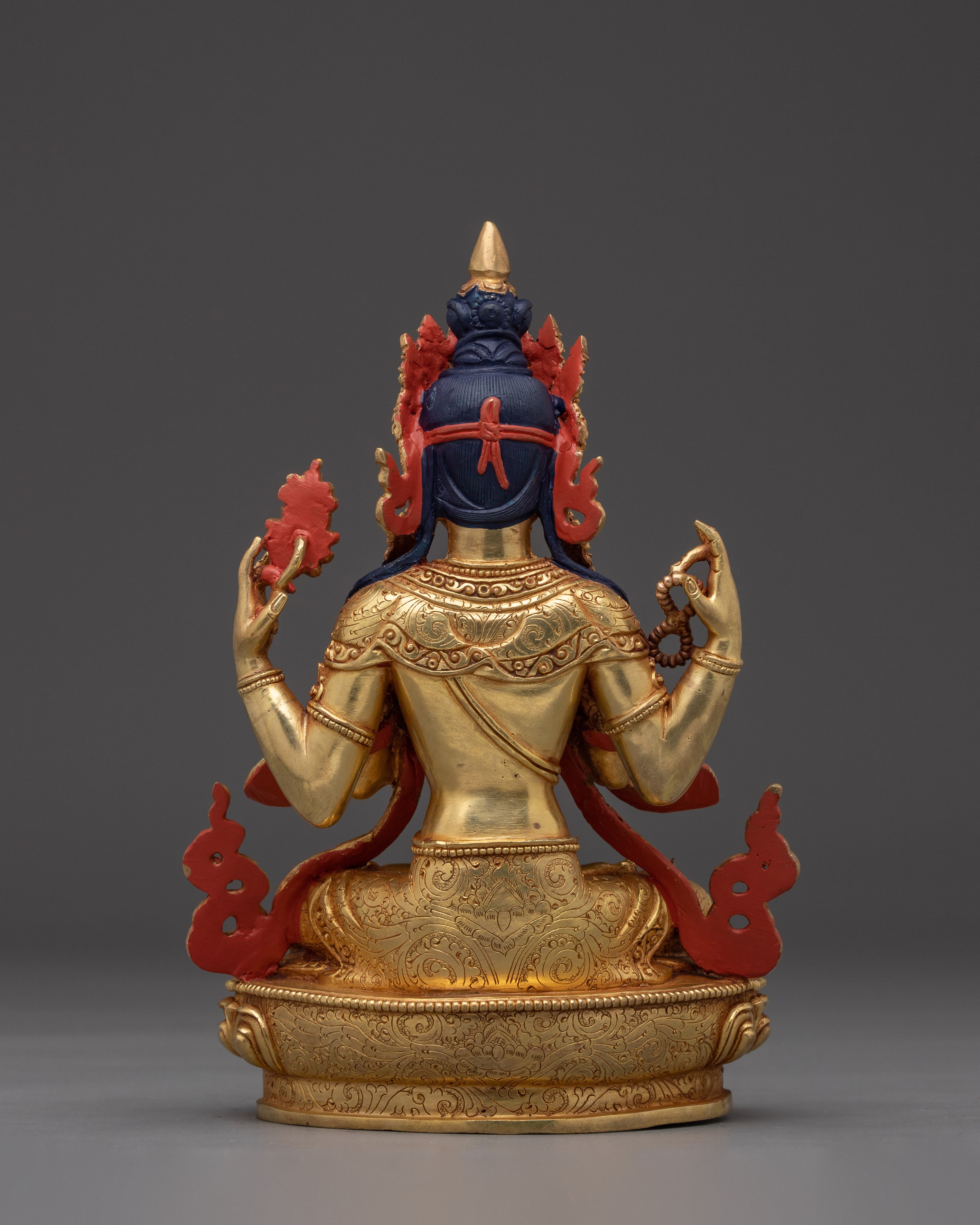 Chenrezig Art - Bodhisattva of compassion | Golden Avalokiteshvara Artwork