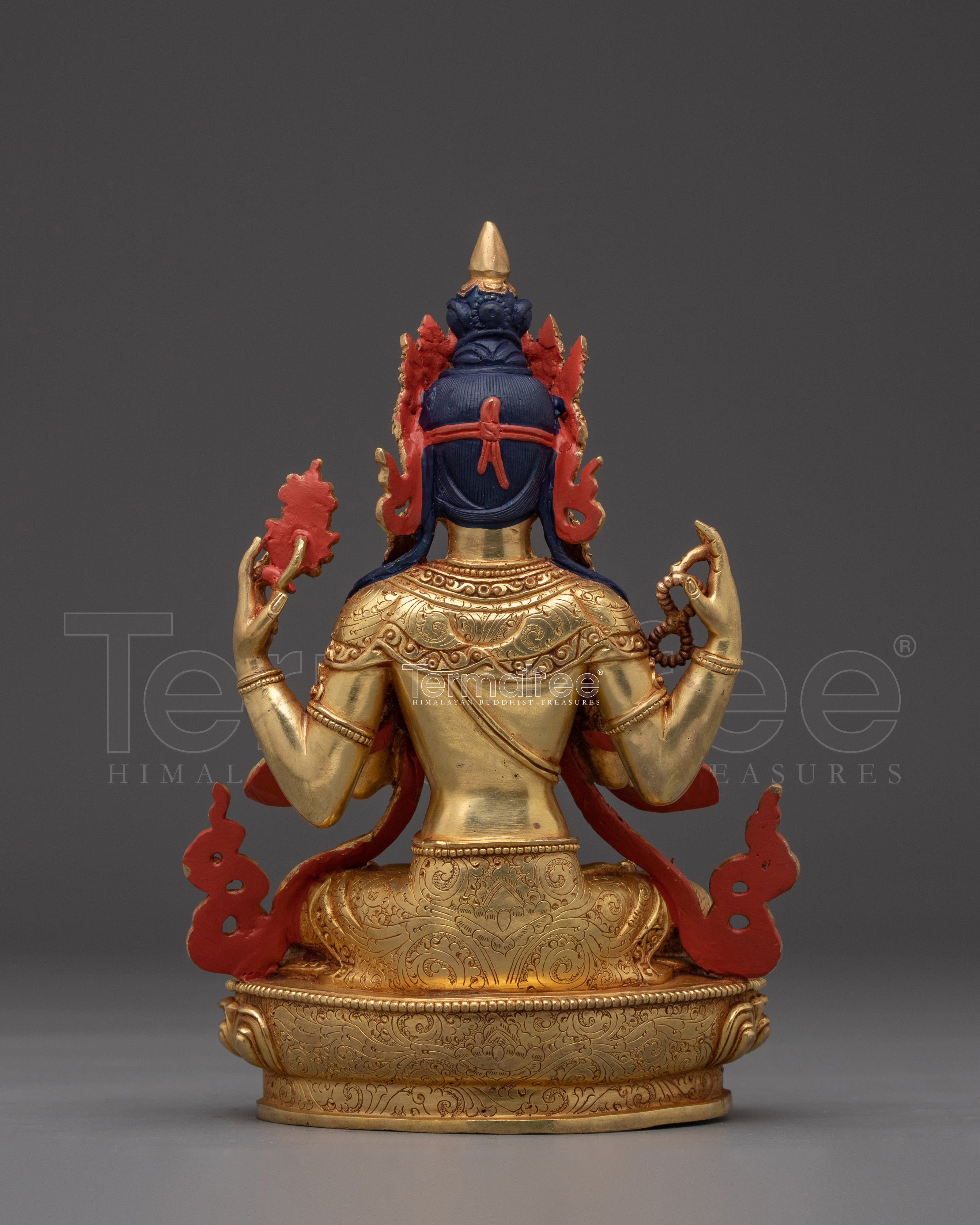 Chenrezig Art - Bodhisattva of compassion | Golden Avalokiteshvara Artwork