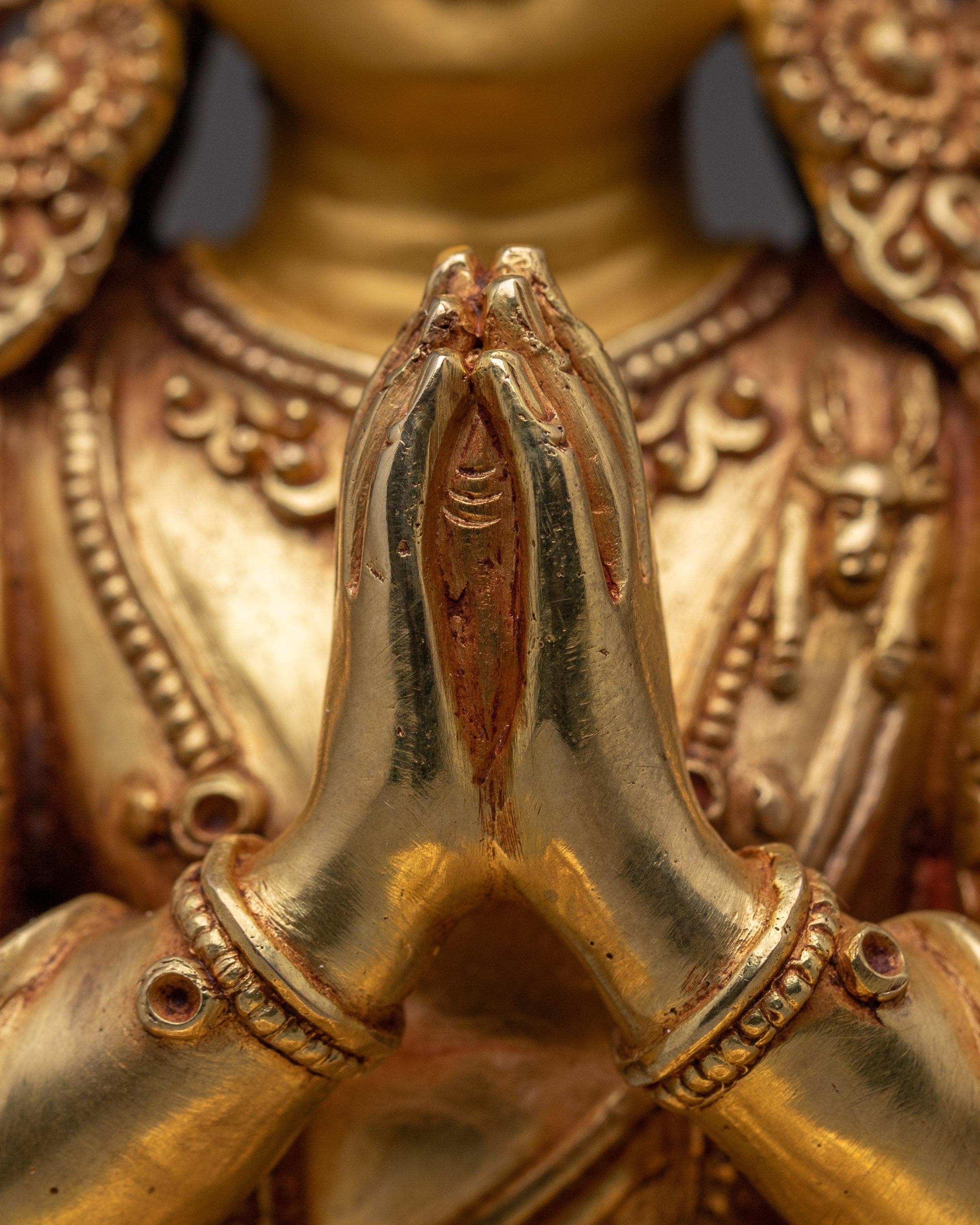 Chenrezig Art - Bodhisattva of compassion | Golden Avalokiteshvara Artwork