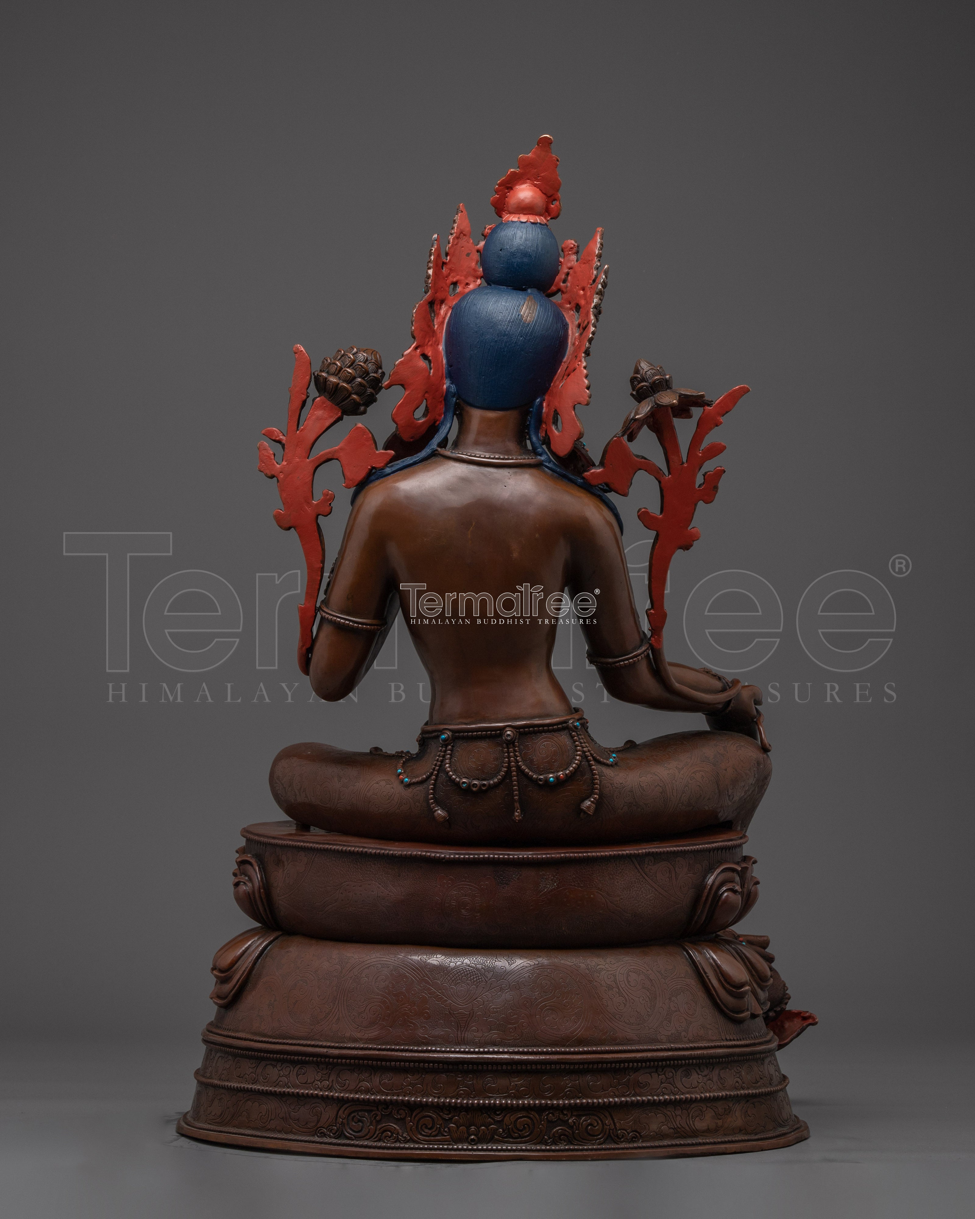 Oxidized Green Tara Decor Statue | Shyama Tara - Compassionate Diety