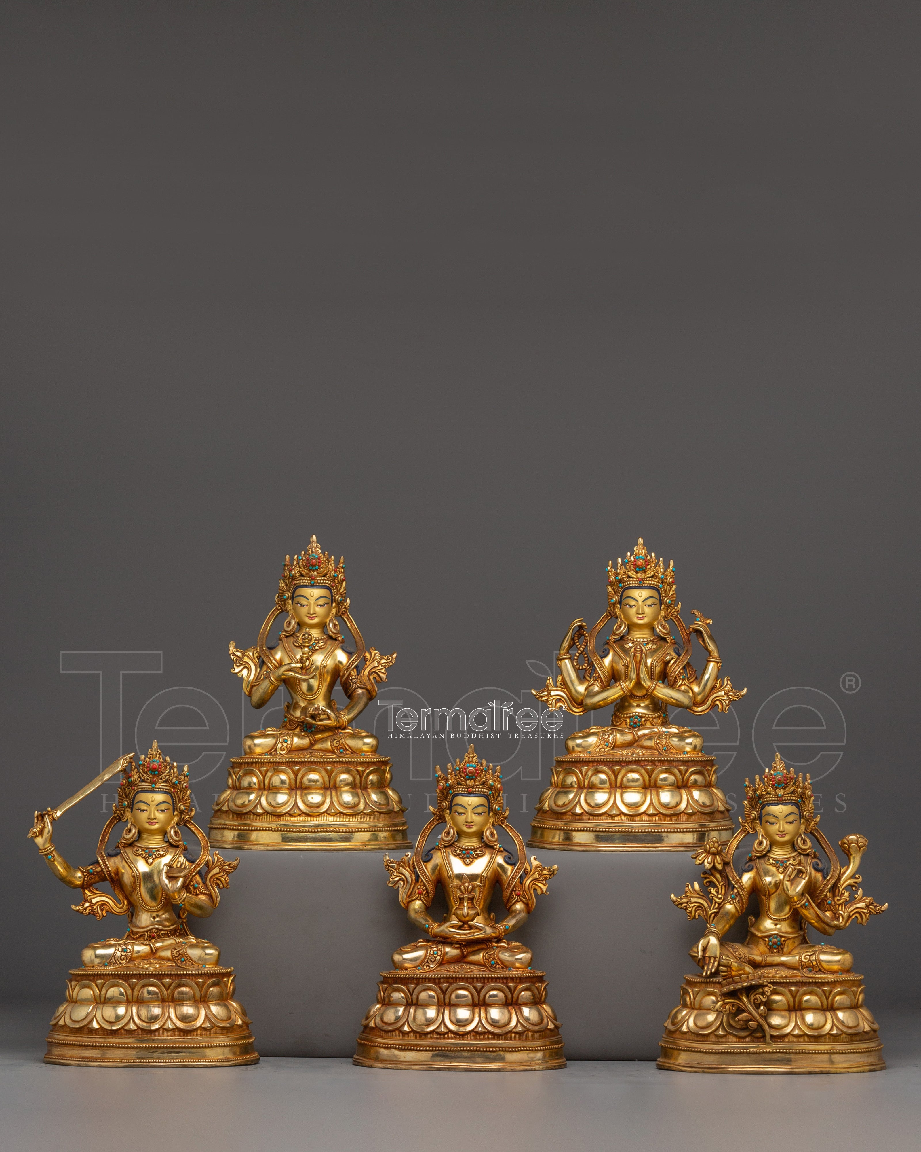 Sculpture of Bodhisattva set | Compassion and wisdom
