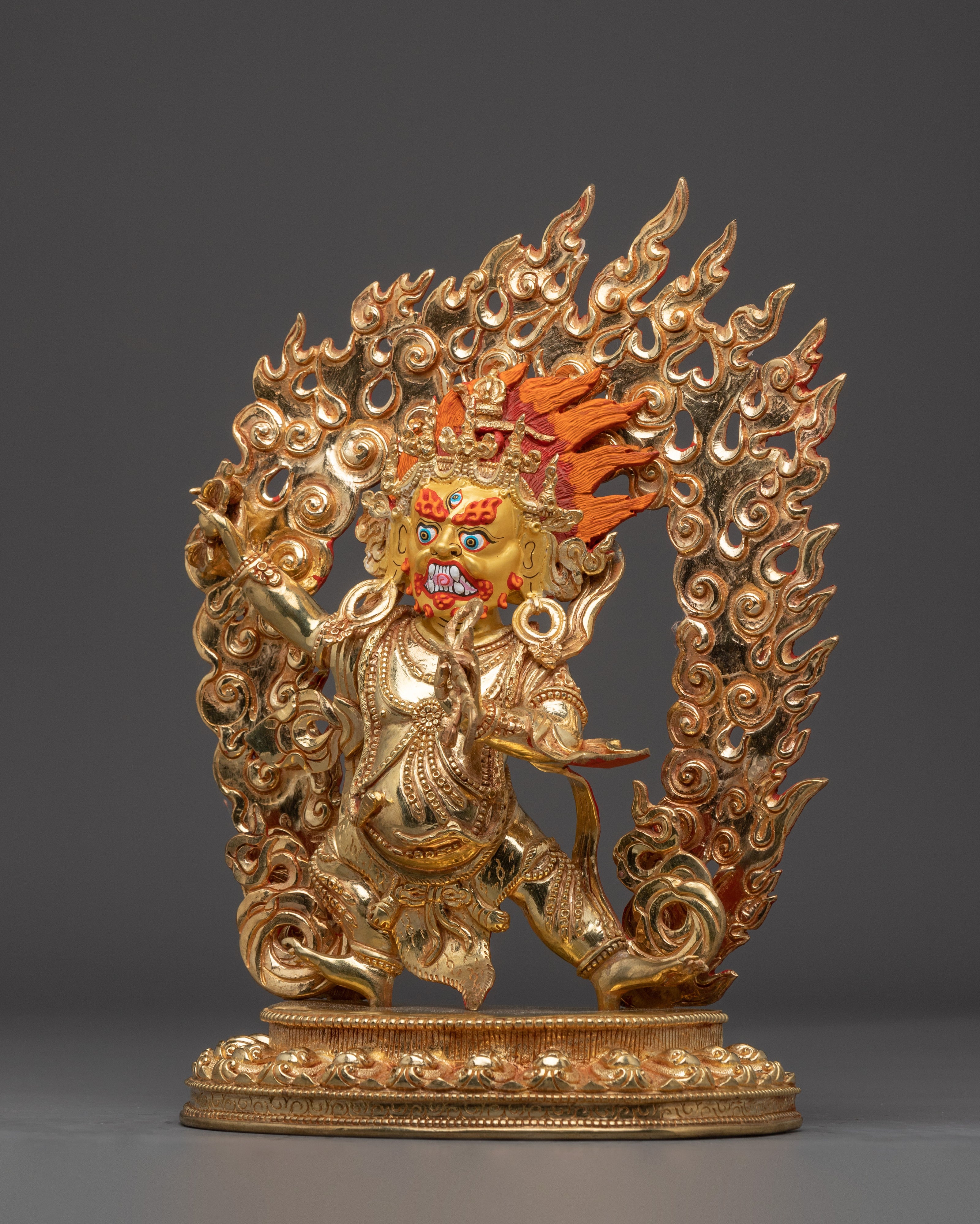 Wrathful Bodhisattva Vajrapani Statue | Buddhist Spiritual Artwork