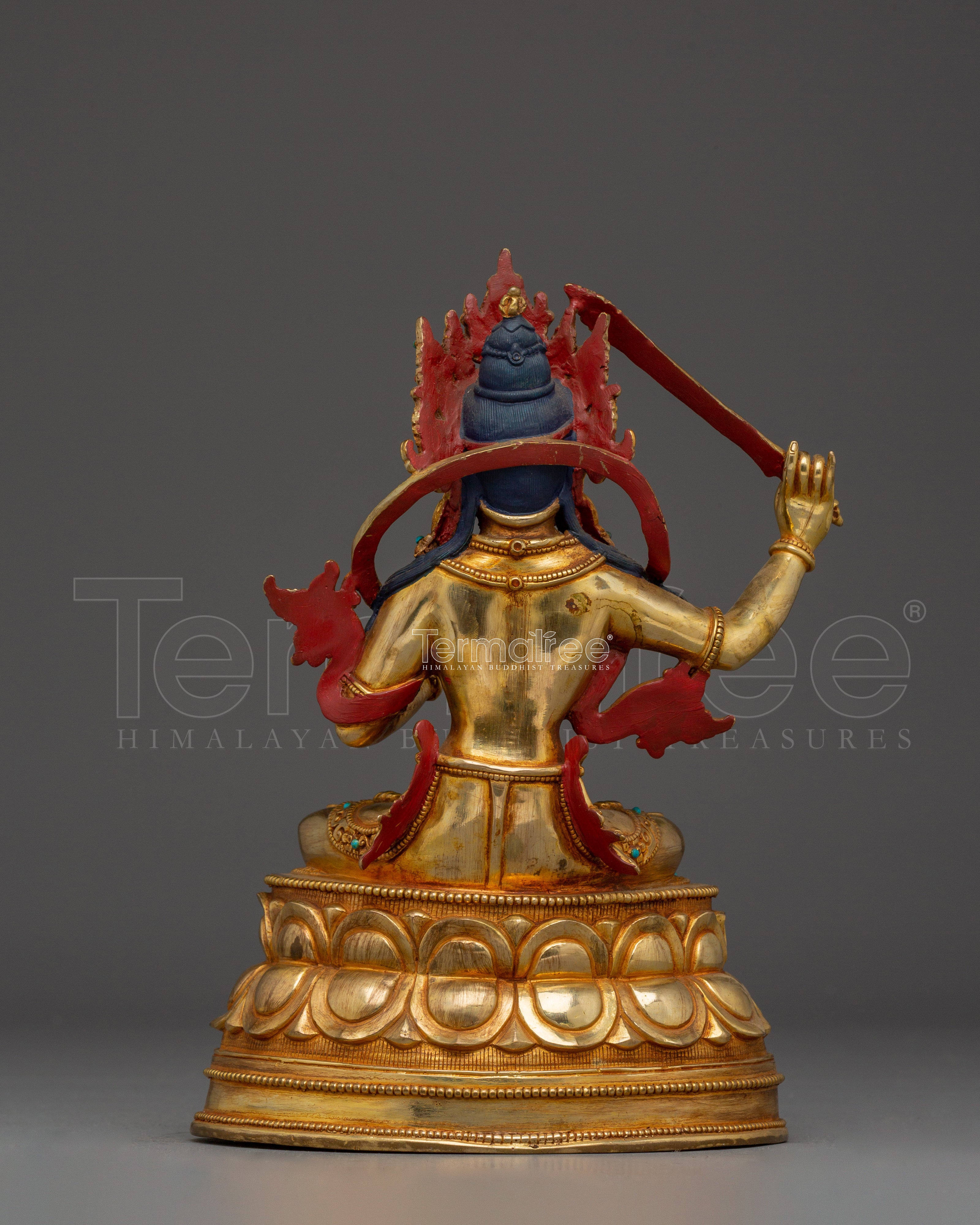 Wisdom Bodhisattva Manjushri Handmade Statue for Spirituality