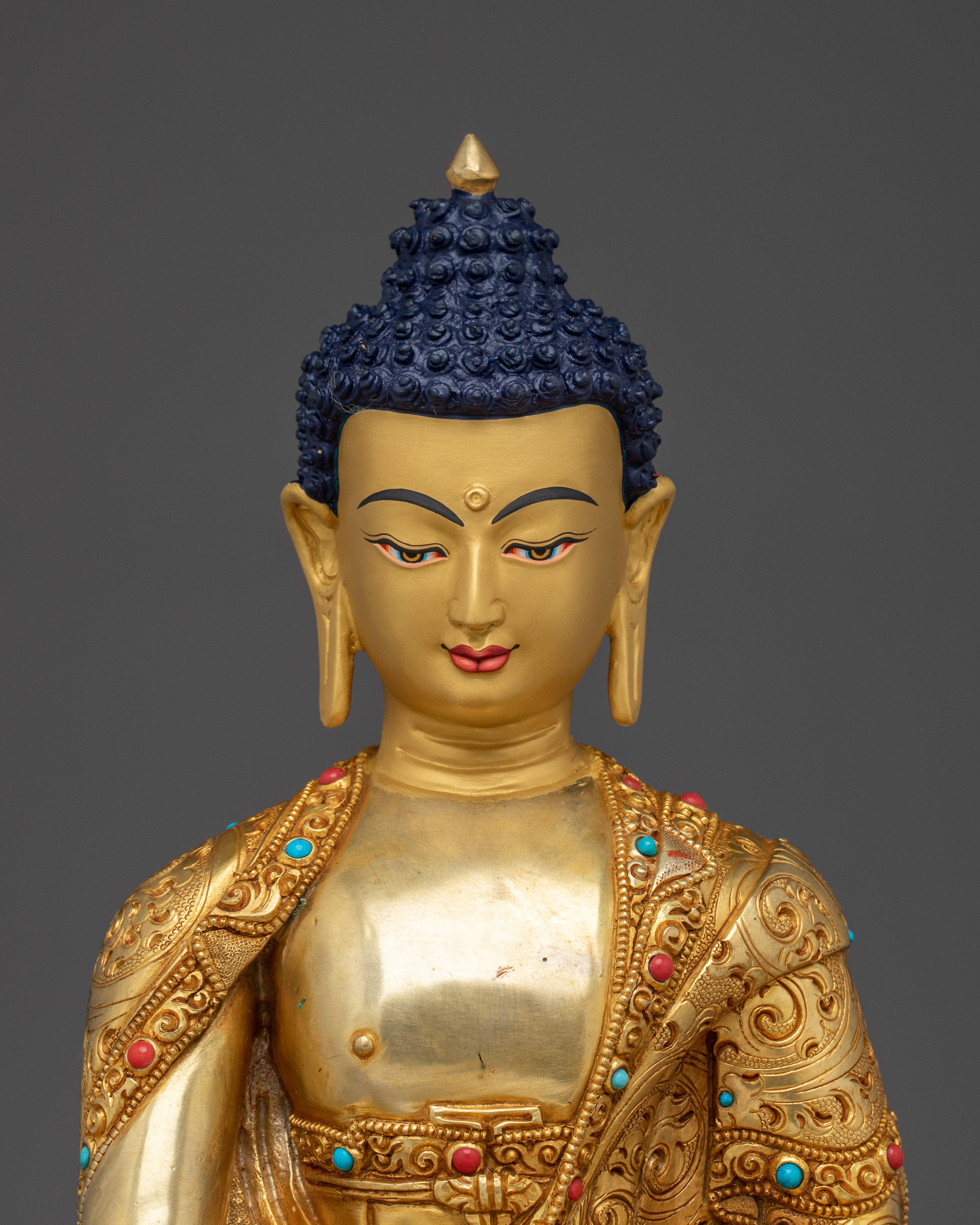 Buddhist Icon Radiant Shakyamuni Buddha Statue | Historical Gautama Buddha