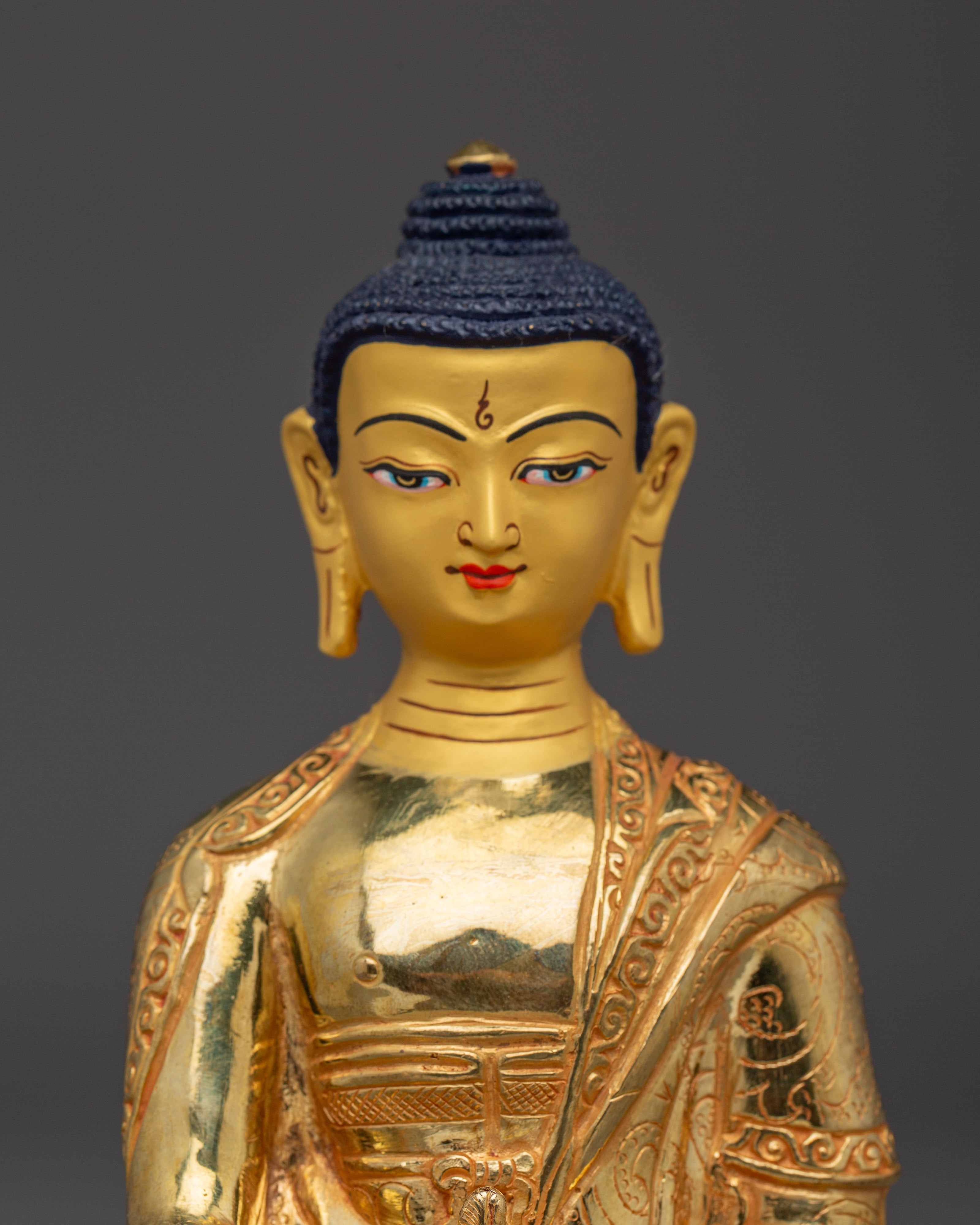 Radiant Statue of Medicine Buddha | Himalayan Handmade Artwork