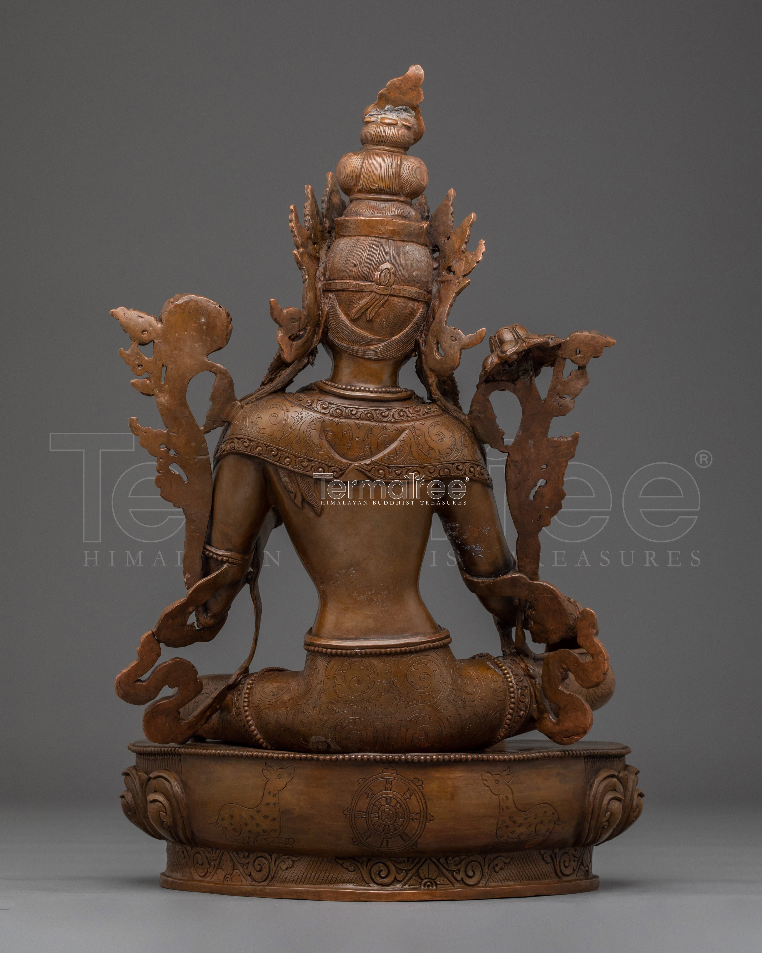 Peaceful Oxidized Green Tara Statue | Mother of Liberation