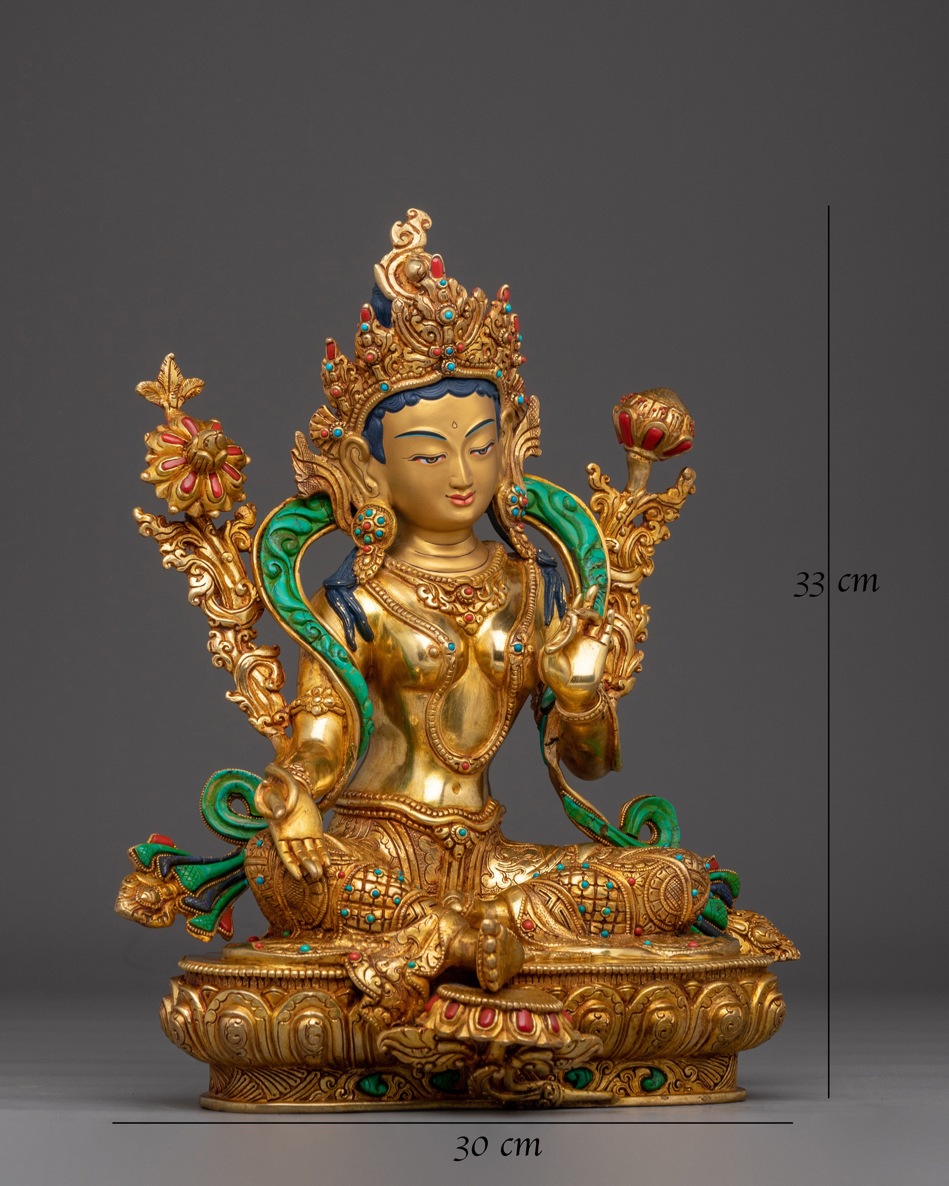 Swift Protector Statue of Green Tara | Tibetan Healing Goddess