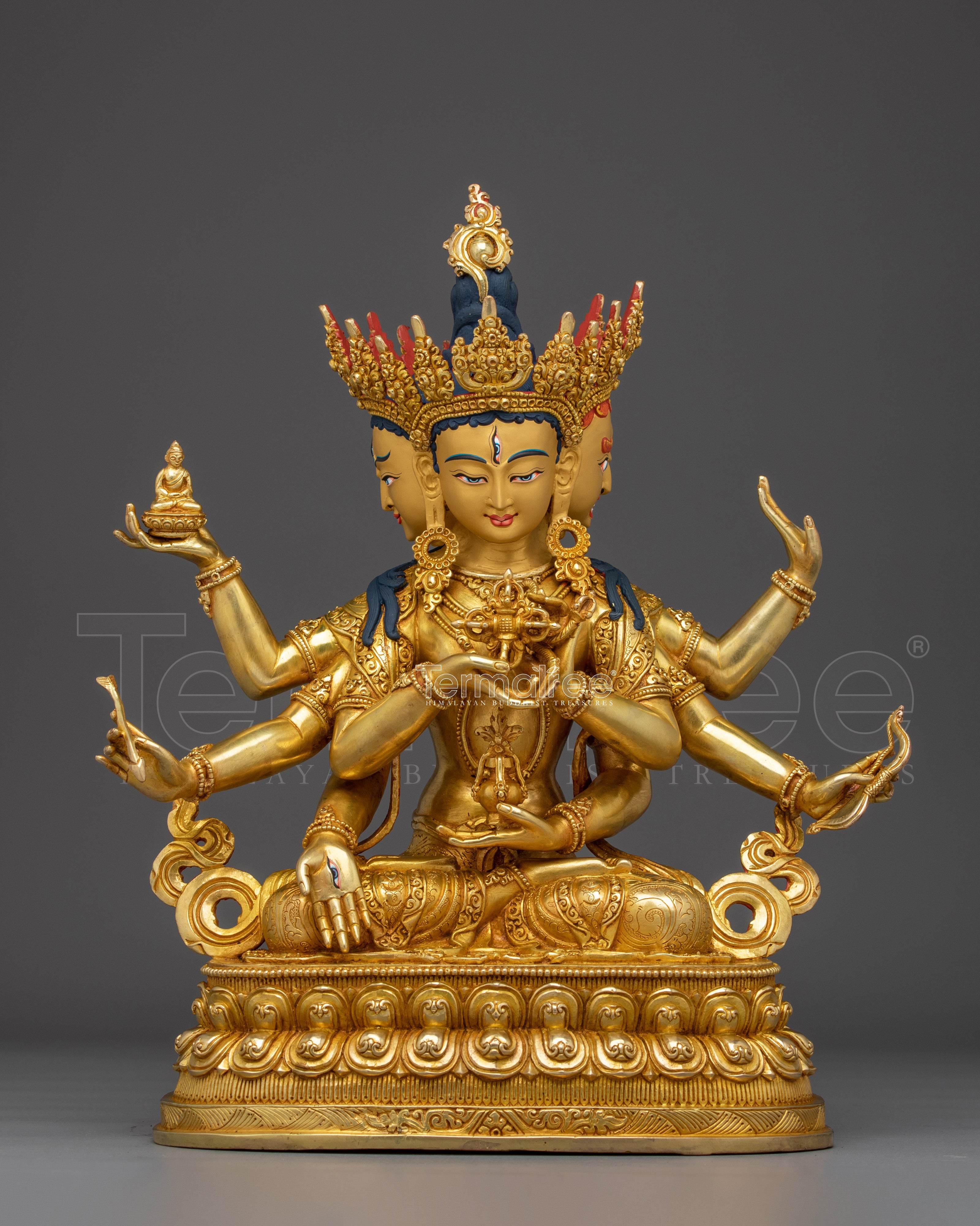 Three-Faced Namgyalma Statue | Enlightenment Goddess