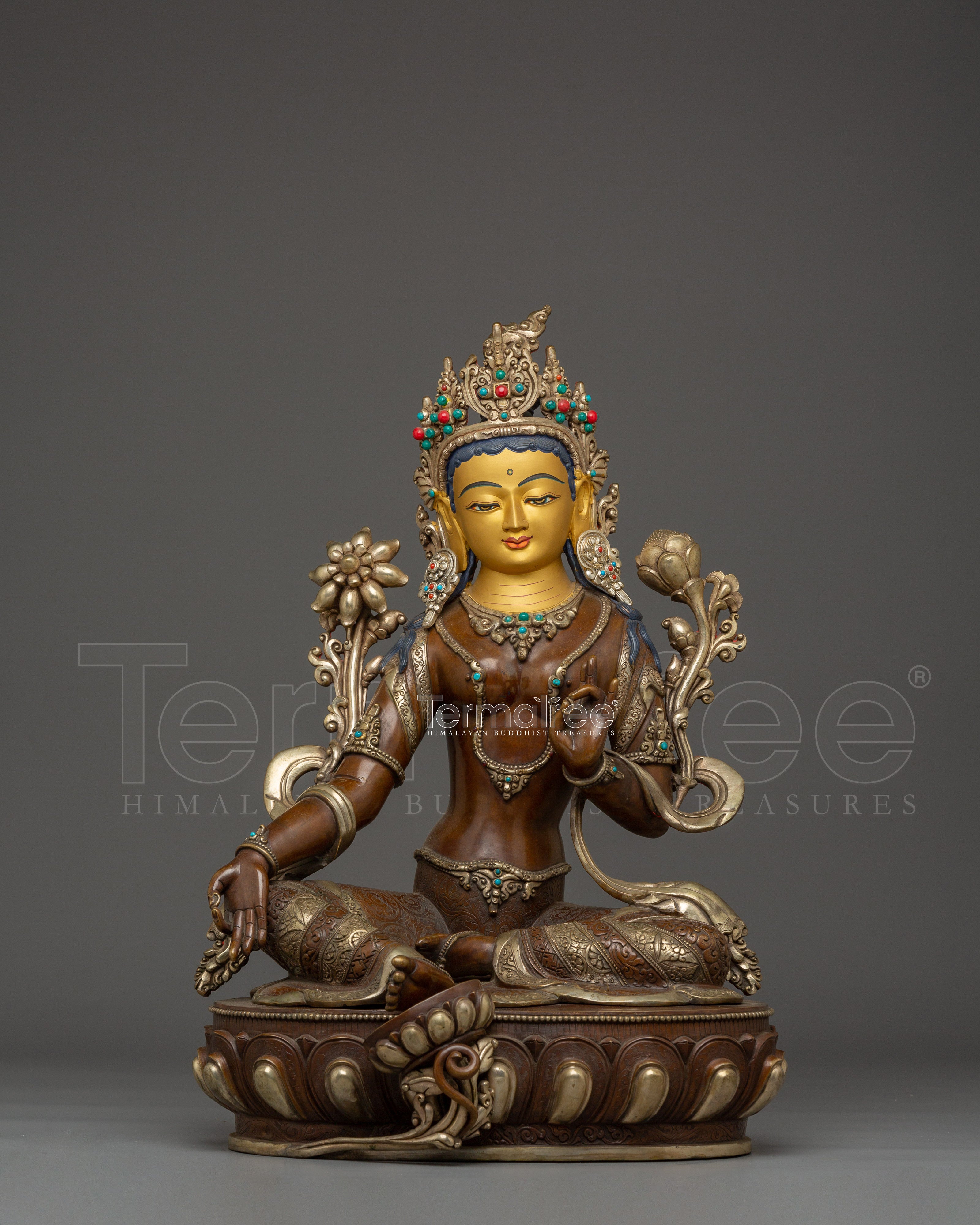 Buddhist Revered Compassionate Deity Green Tara | Shyama Tara Artwork