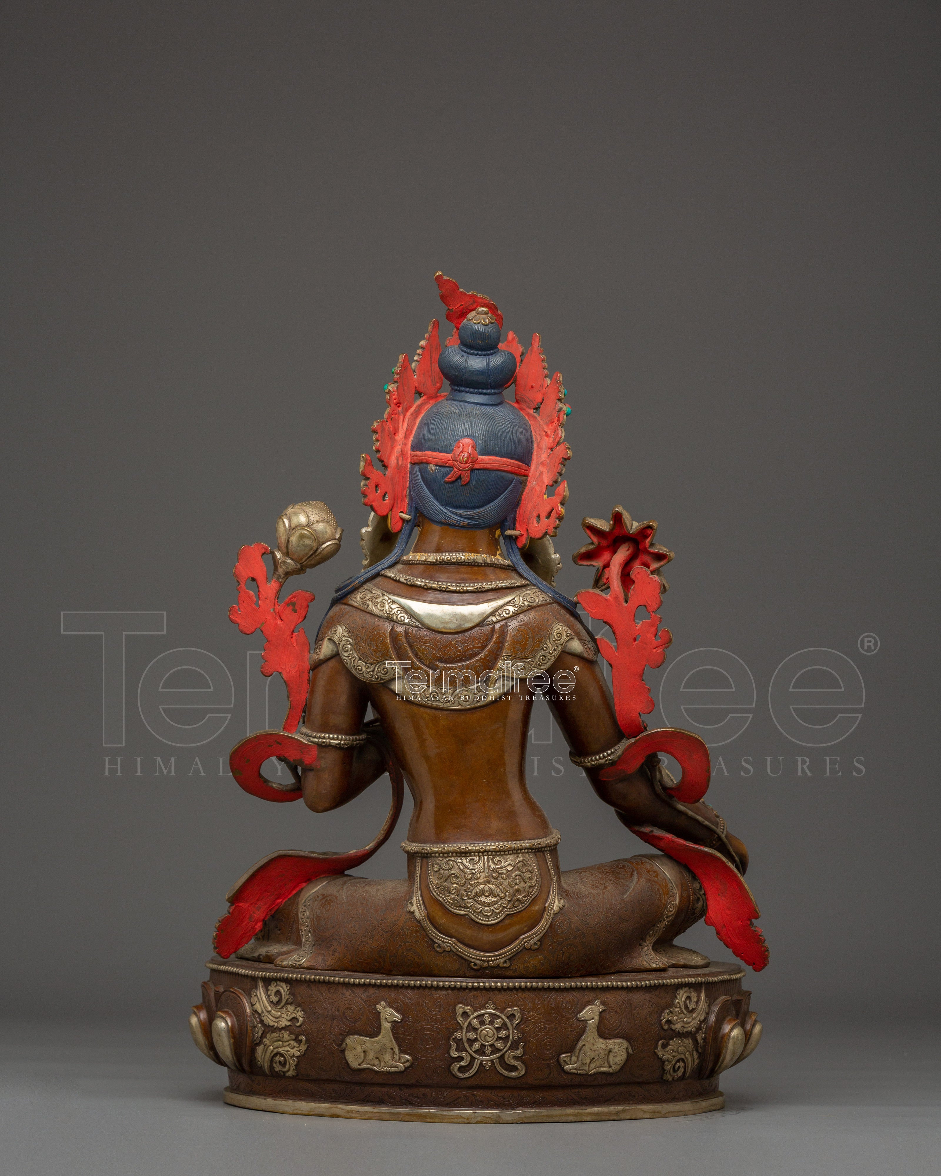 Buddhist Revered Compassionate Deity Green Tara | Shyama Tara Artwork