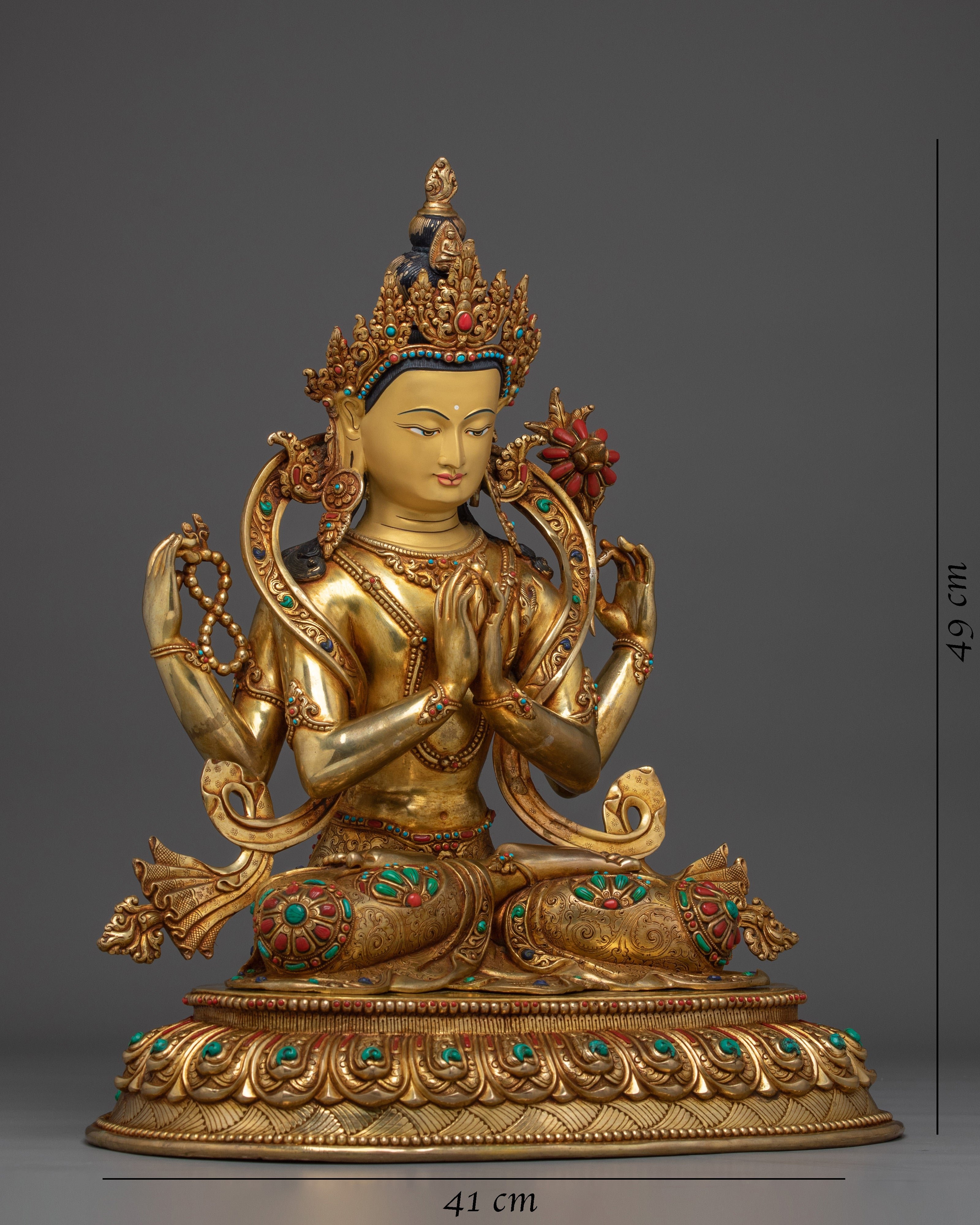 Divine Four-armed Chenrezig Statue