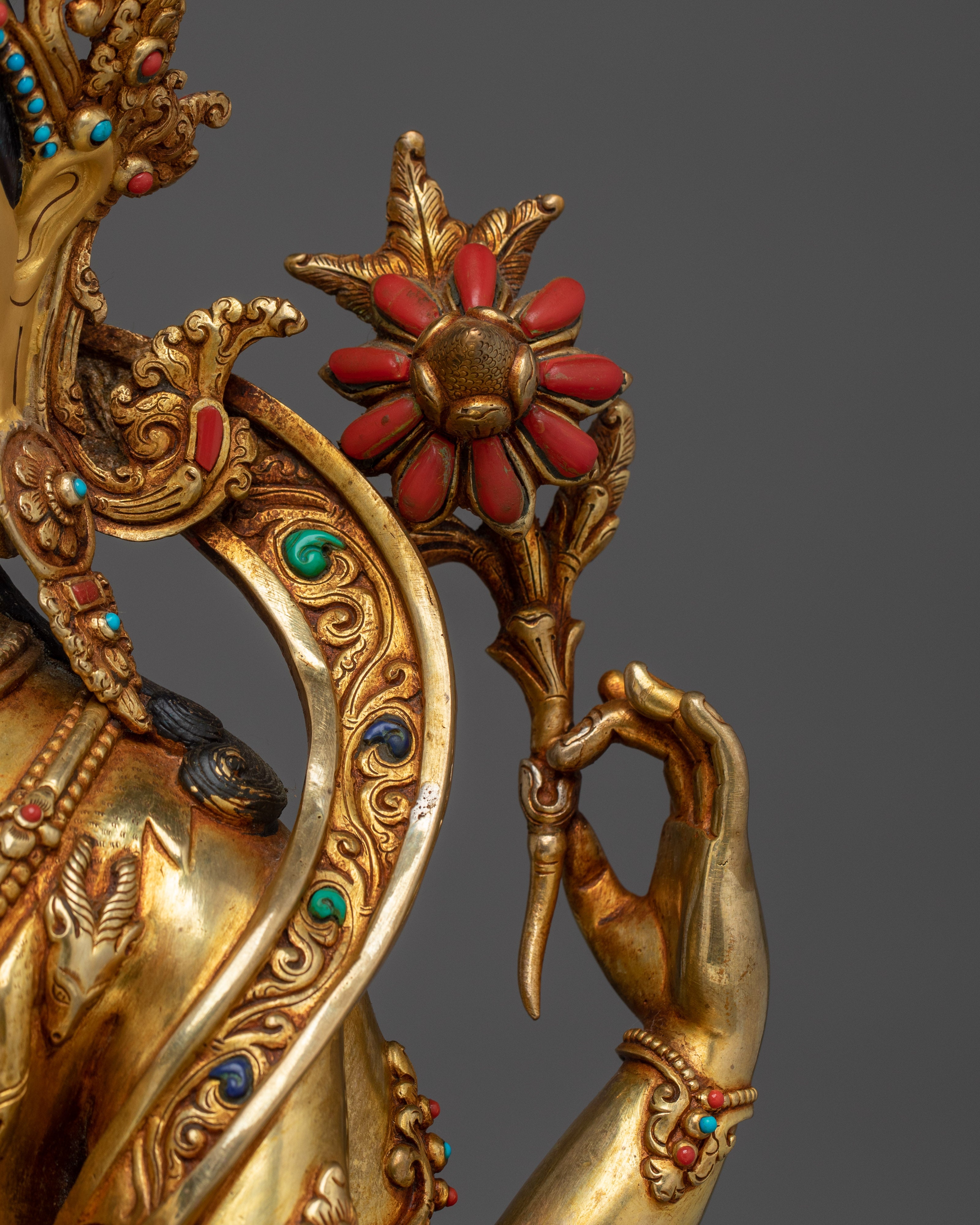 Divine Four-armed Chenrezig Statue | Avalokiteshvara - Bodhisattva of Compassion