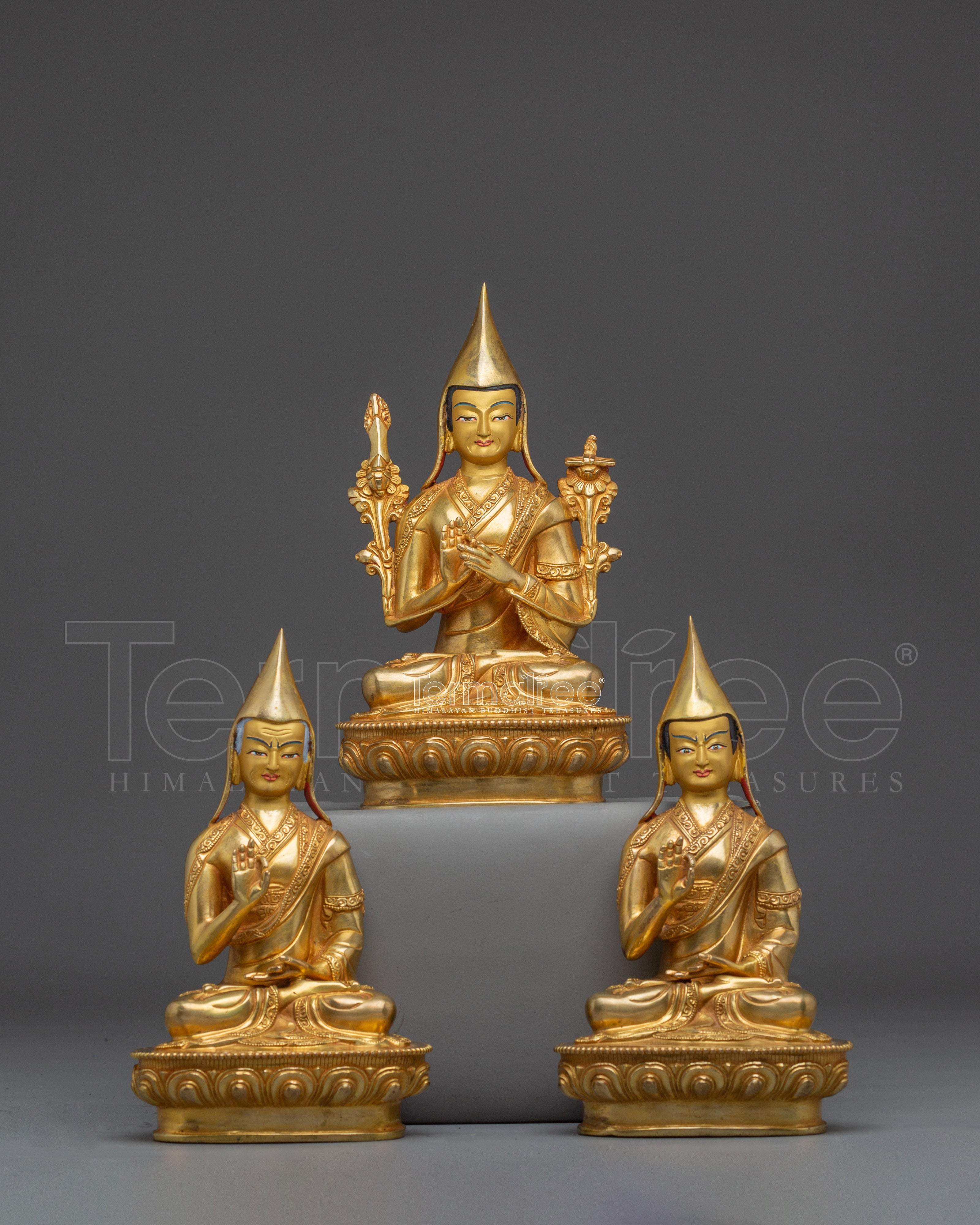 Tsong Khapa Set Statue | Tibetan Religious
