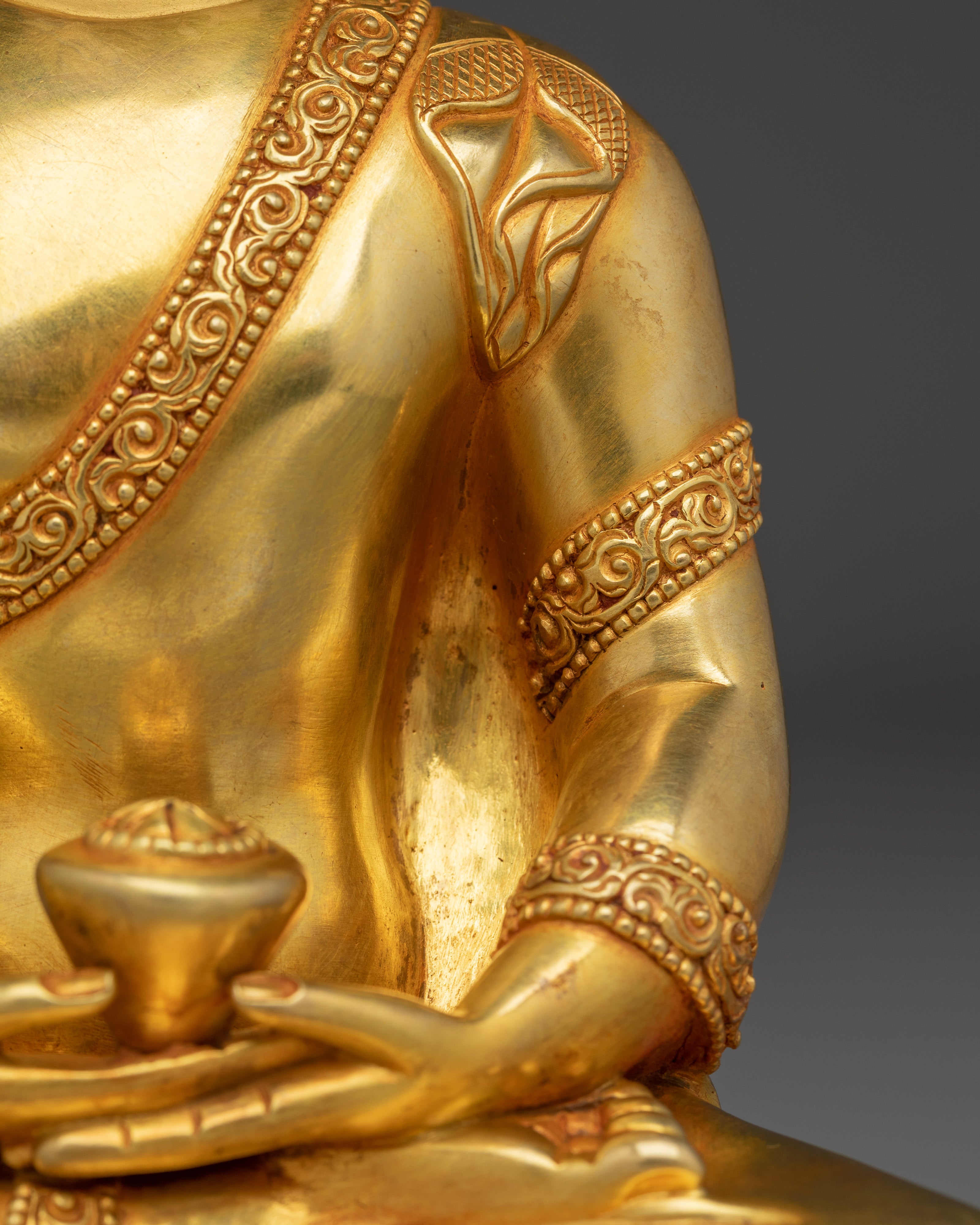 Handcrafted Amitabha Buddha Copper Figurine | Perfect for meditation, shrines