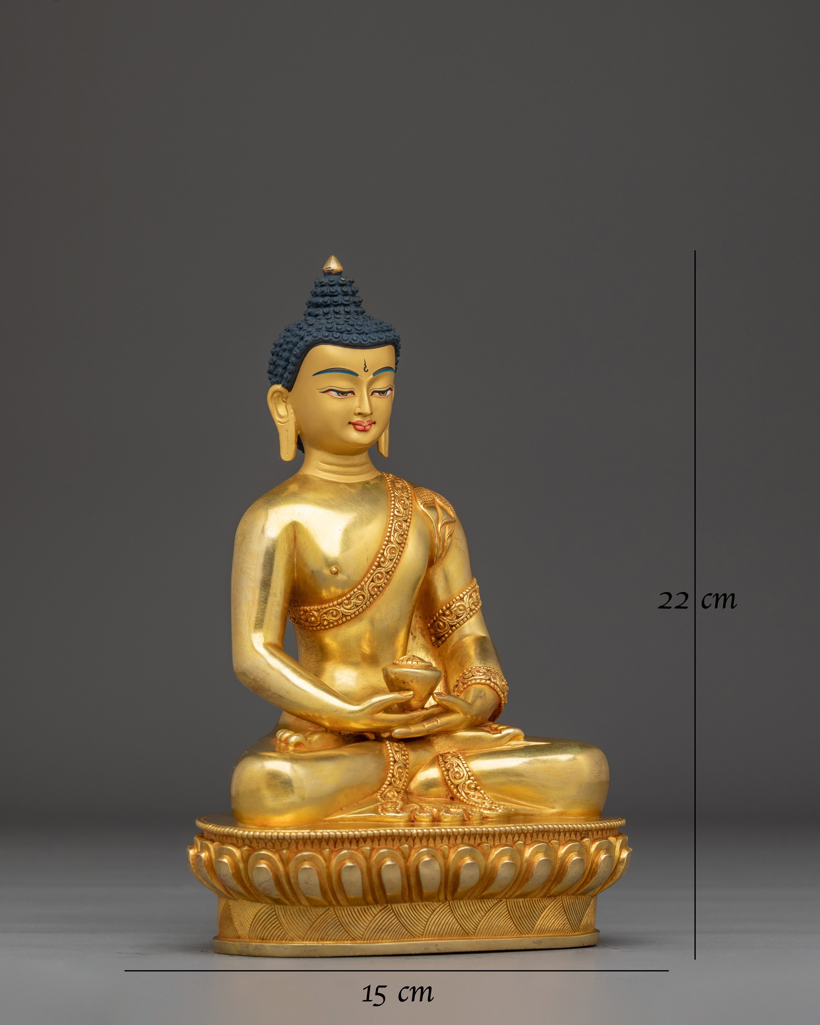 Handcrafted Amitabha Buddha Copper Figurine