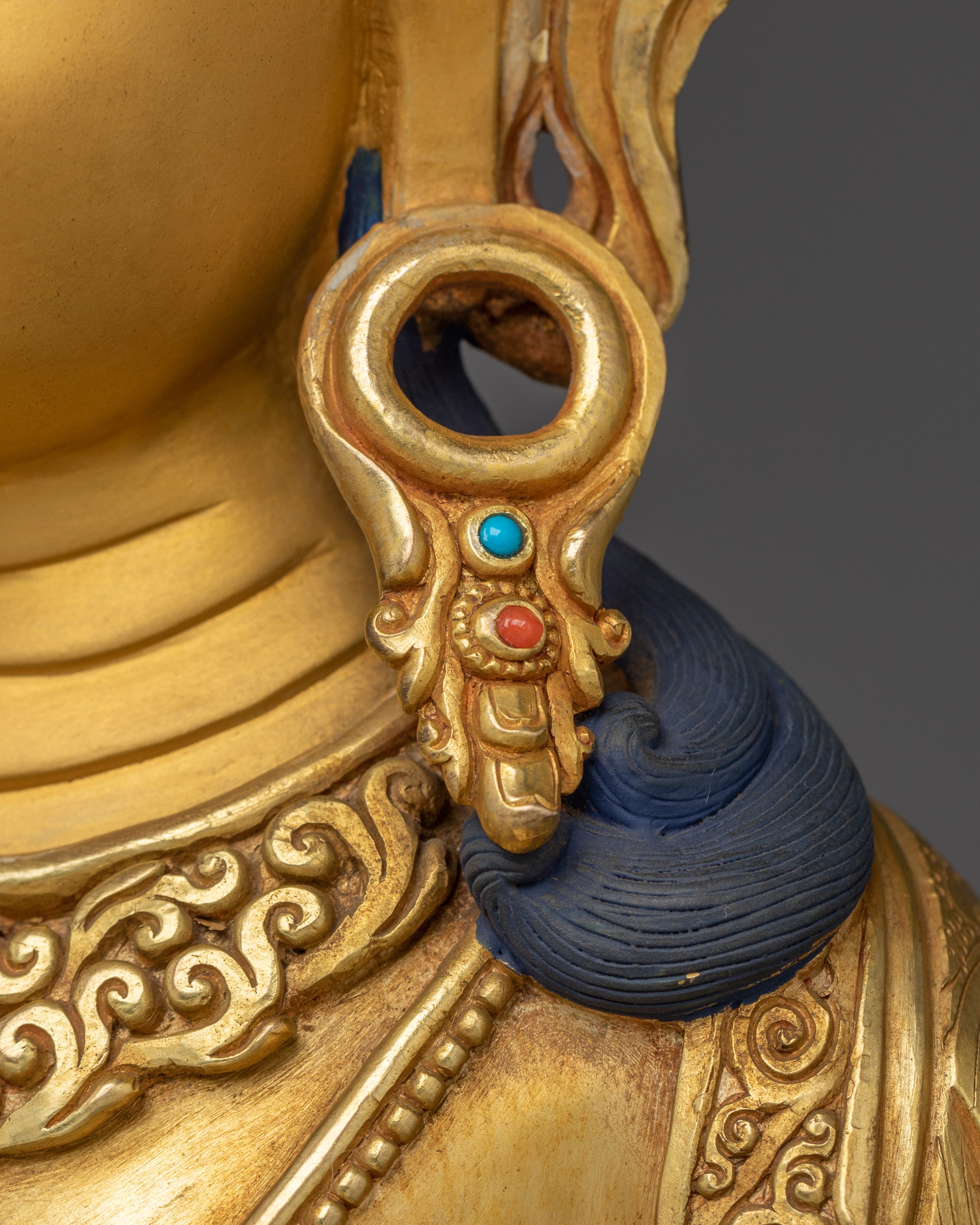 Amitayus Buddha Statue in Gold and Copper | Symbol of Long Life, and Spiritual Blessings