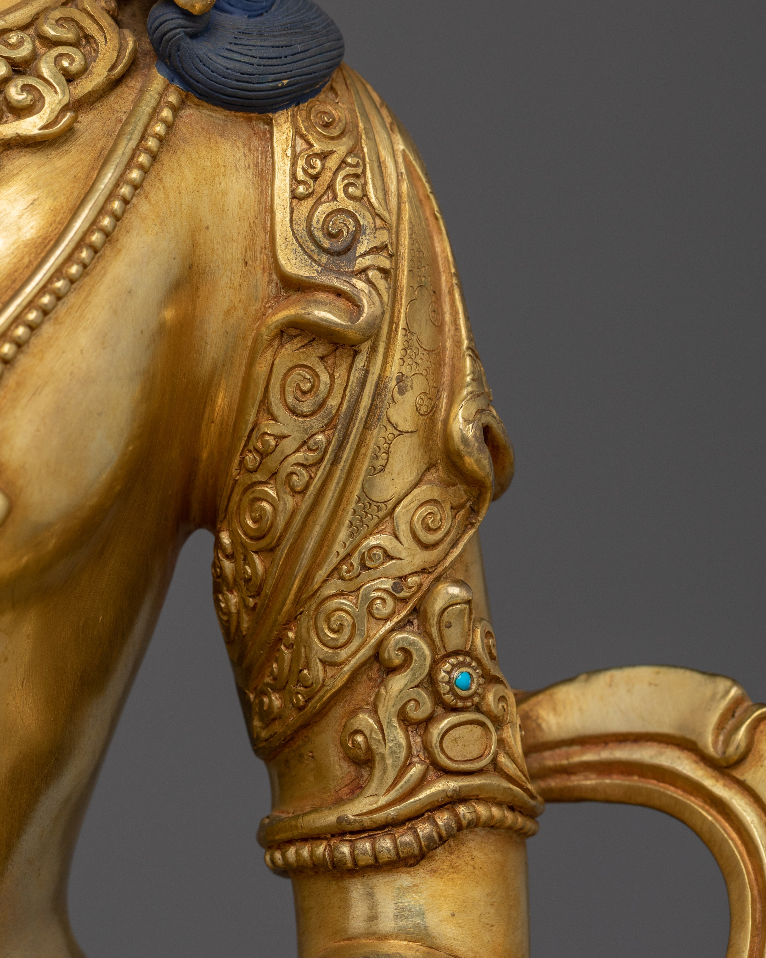 Amitayus Buddha Statue in Gold and Copper | Symbol of Long Life, and Spiritual Blessings