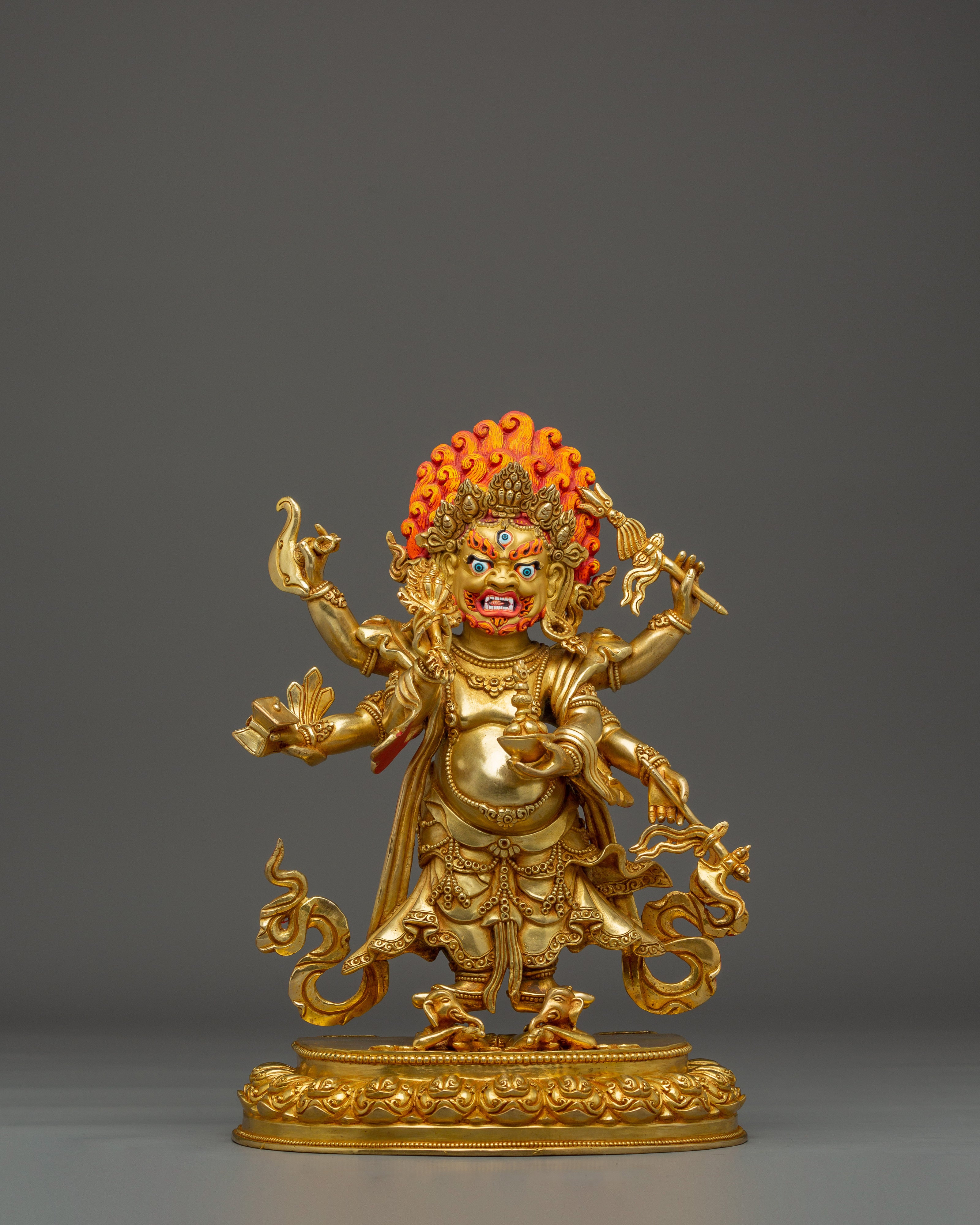 Tibetan protector deity White Mahakala | Nepalese Buddhist art