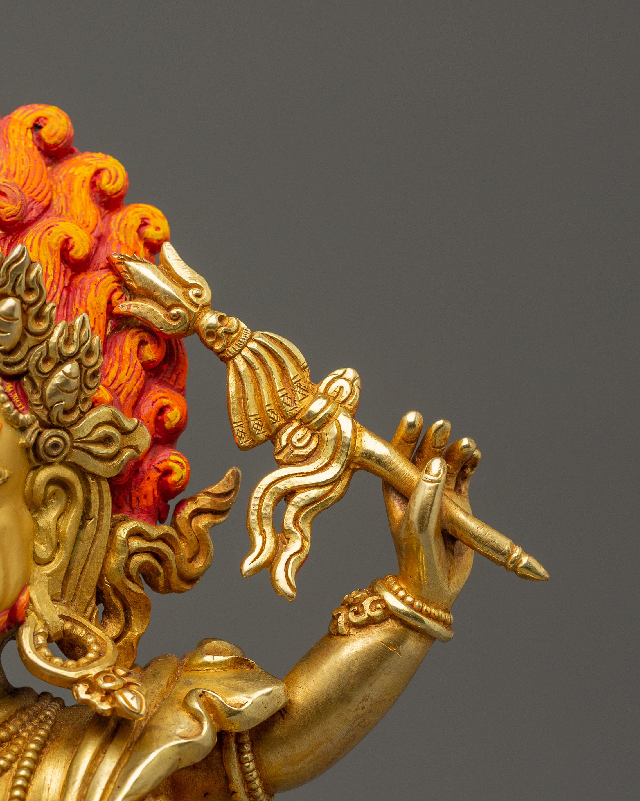 Tibetan protector deity White Mahakala | Nepalese Buddhist art