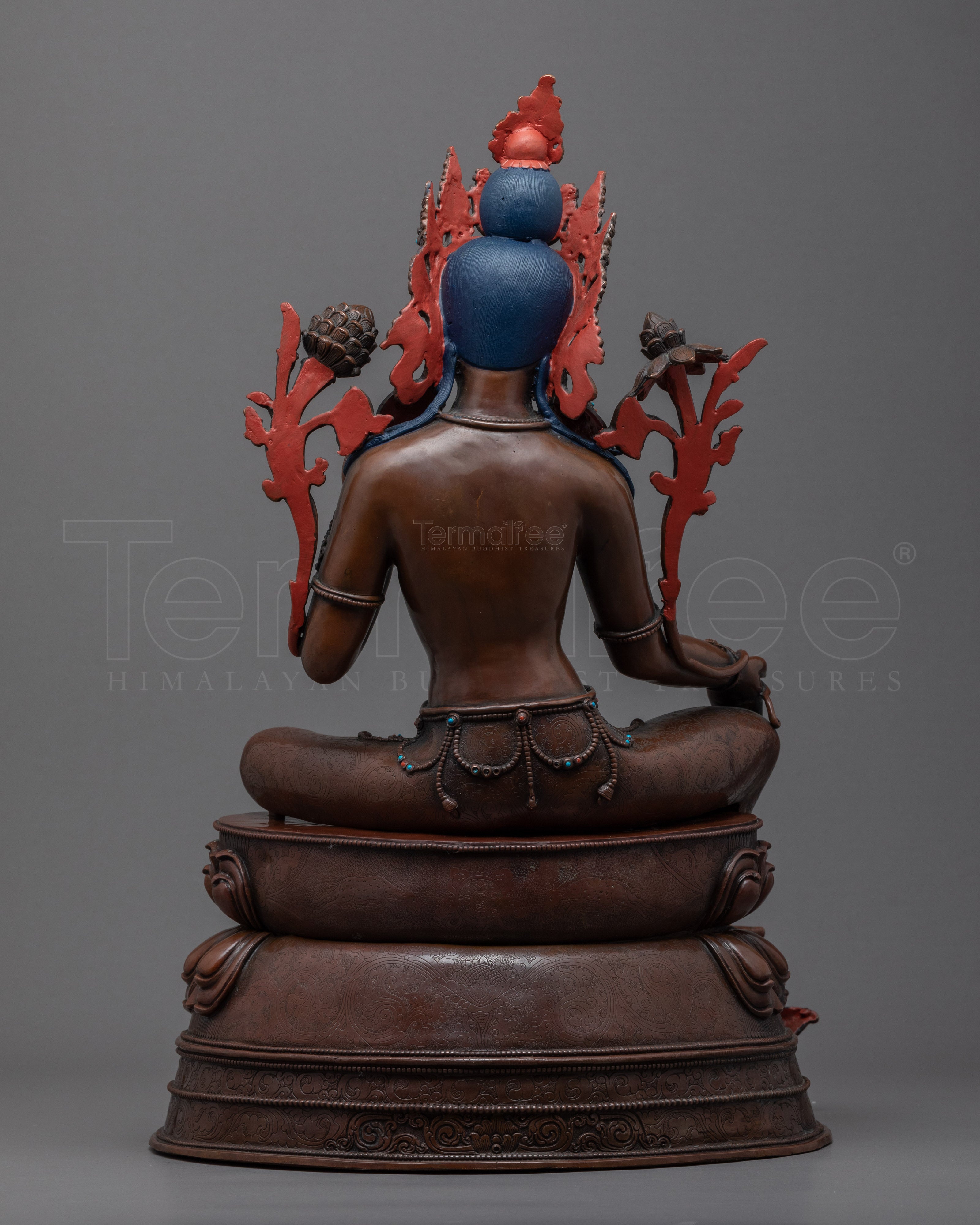 Green Tara Garden Statue | Hand-Carved Buddhist Sculpture